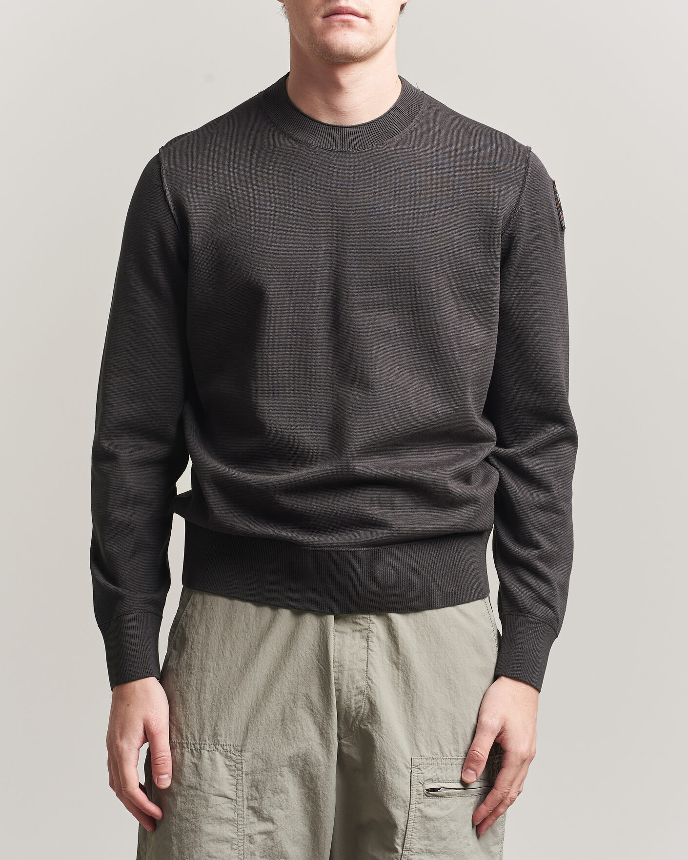 Herr | Tröjor | Parajumpers | Basic Braw Knitted Sweater Off Black