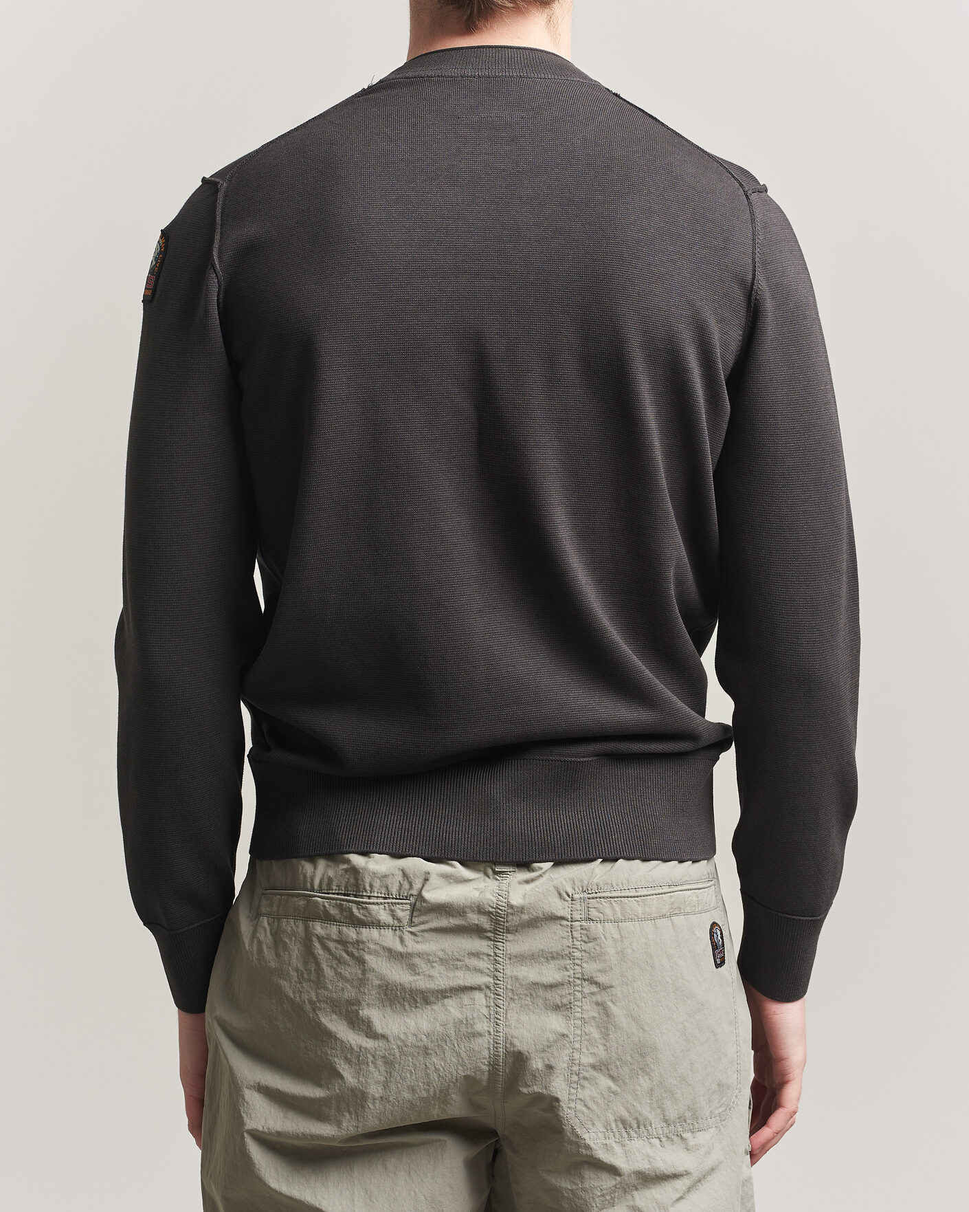 Herr | Tröjor | Parajumpers | Basic Braw Knitted Sweater Off Black