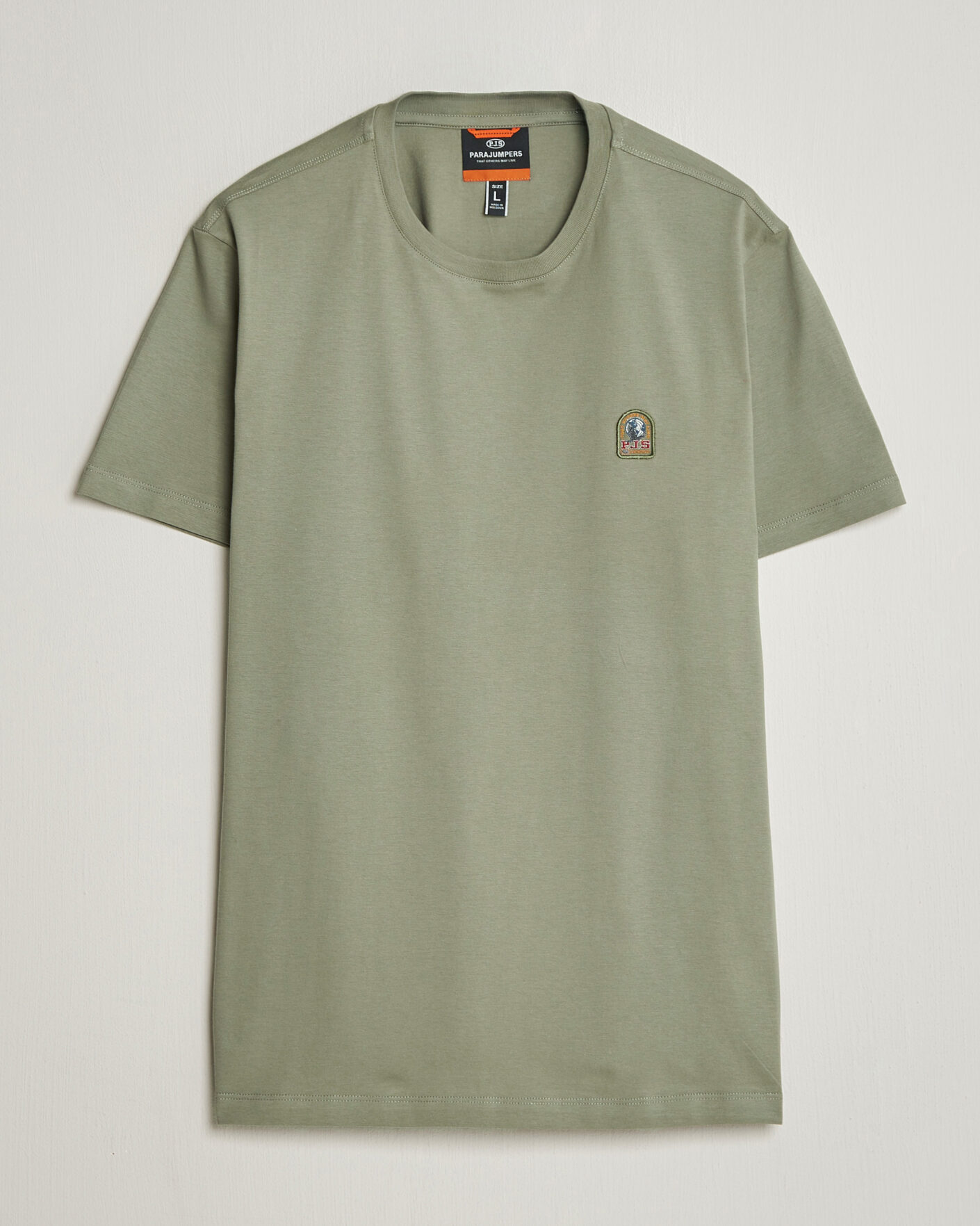 Herr | T-Shirts | Parajumpers | Patch Crew Neck T-Shirt Ashen Sage