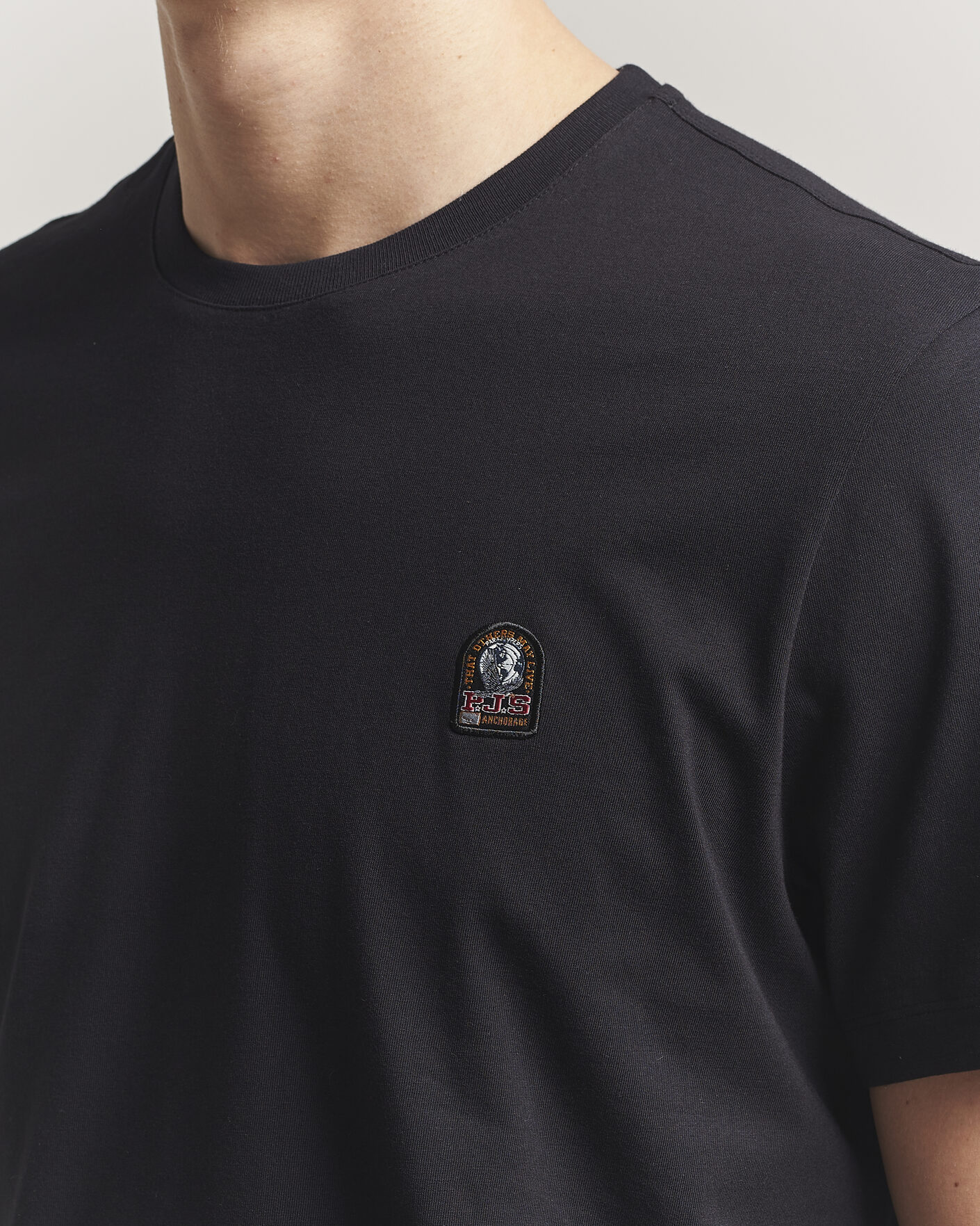 Herr | T-Shirts | Parajumpers | Patch Crew Neck T-Shirt Black