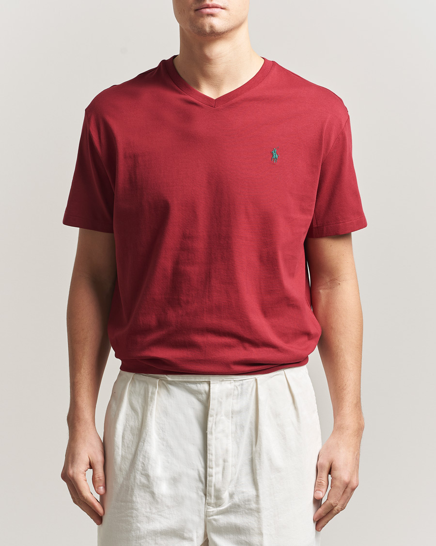 Herr | T-Shirts | Polo Ralph Lauren | V-Neck T-Shirt Heritage Red