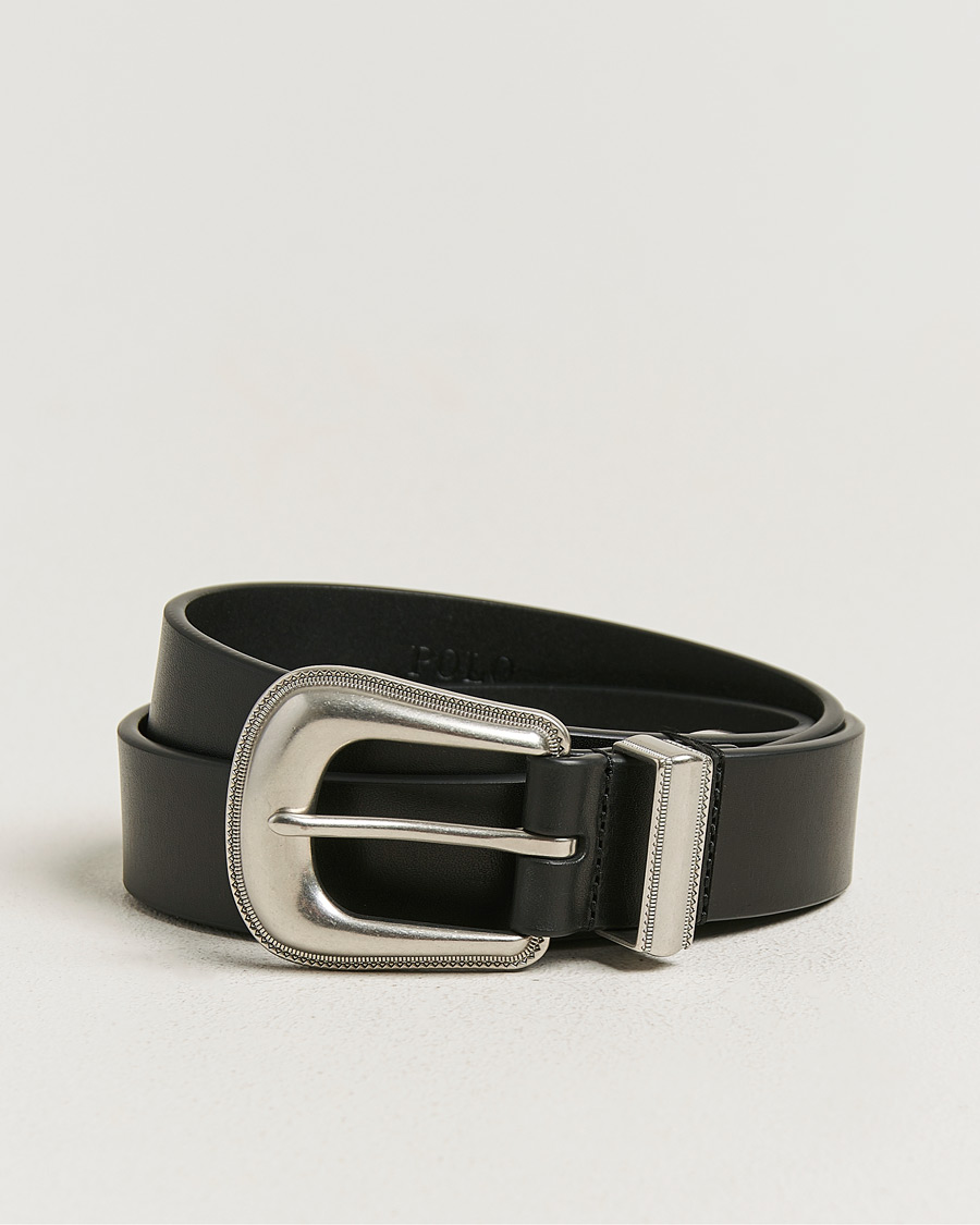 Herr | Bälten | Polo Ralph Lauren | Western Leather Belt Black
