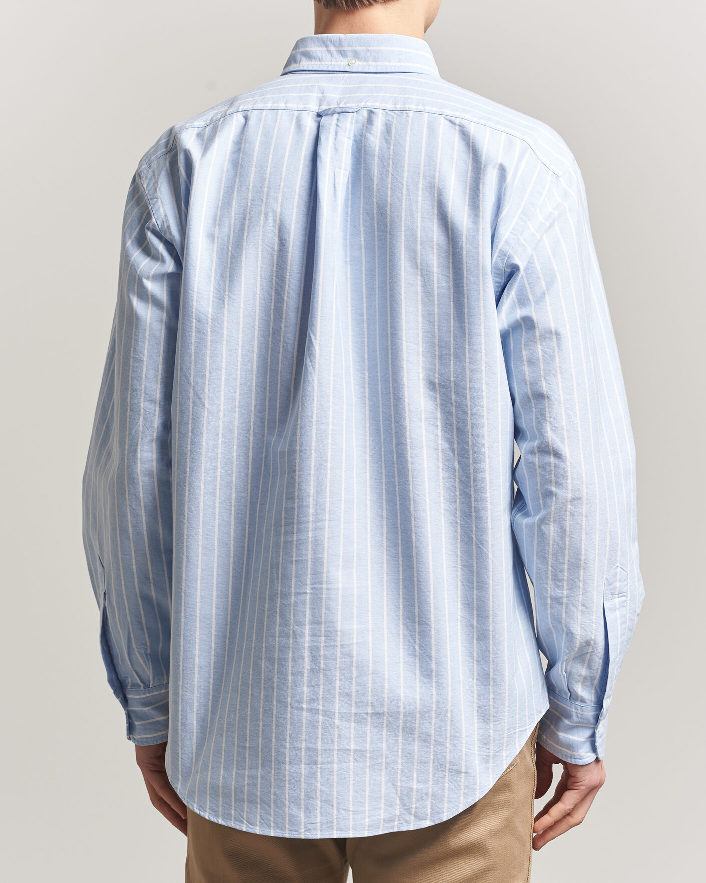 Herr | Skjortor | Kamakura Shirts | Vintage Ivy Oxford BD Shirt Blue Blazer Stripe