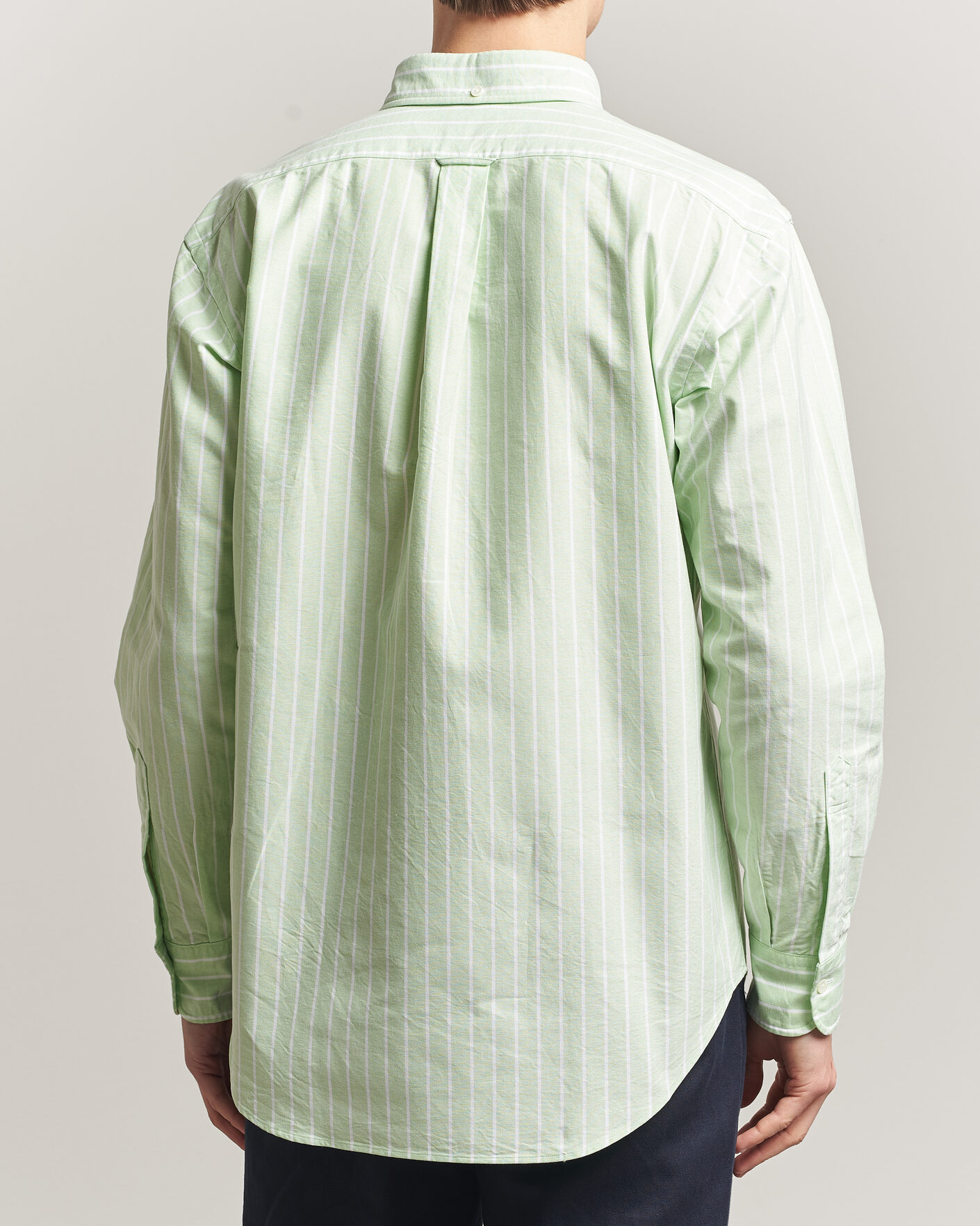 Herr | Skjortor | Kamakura Shirts | Vintage Ivy Oxford BD Shirt Green Blazer Stripe