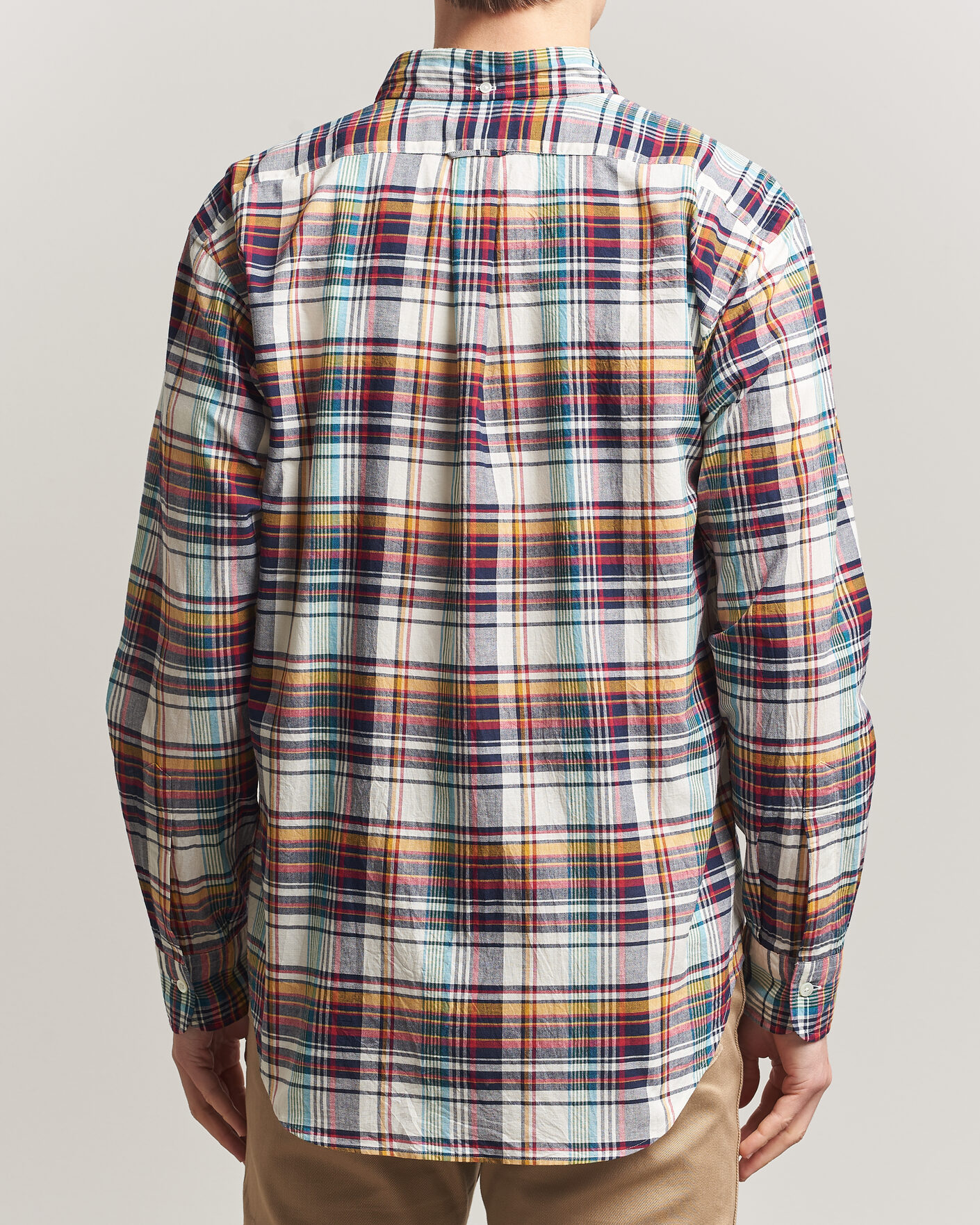 Herr | Skjortor | Kamakura Shirts | Vintage Ivy Button Down Shirt Yellow Madras