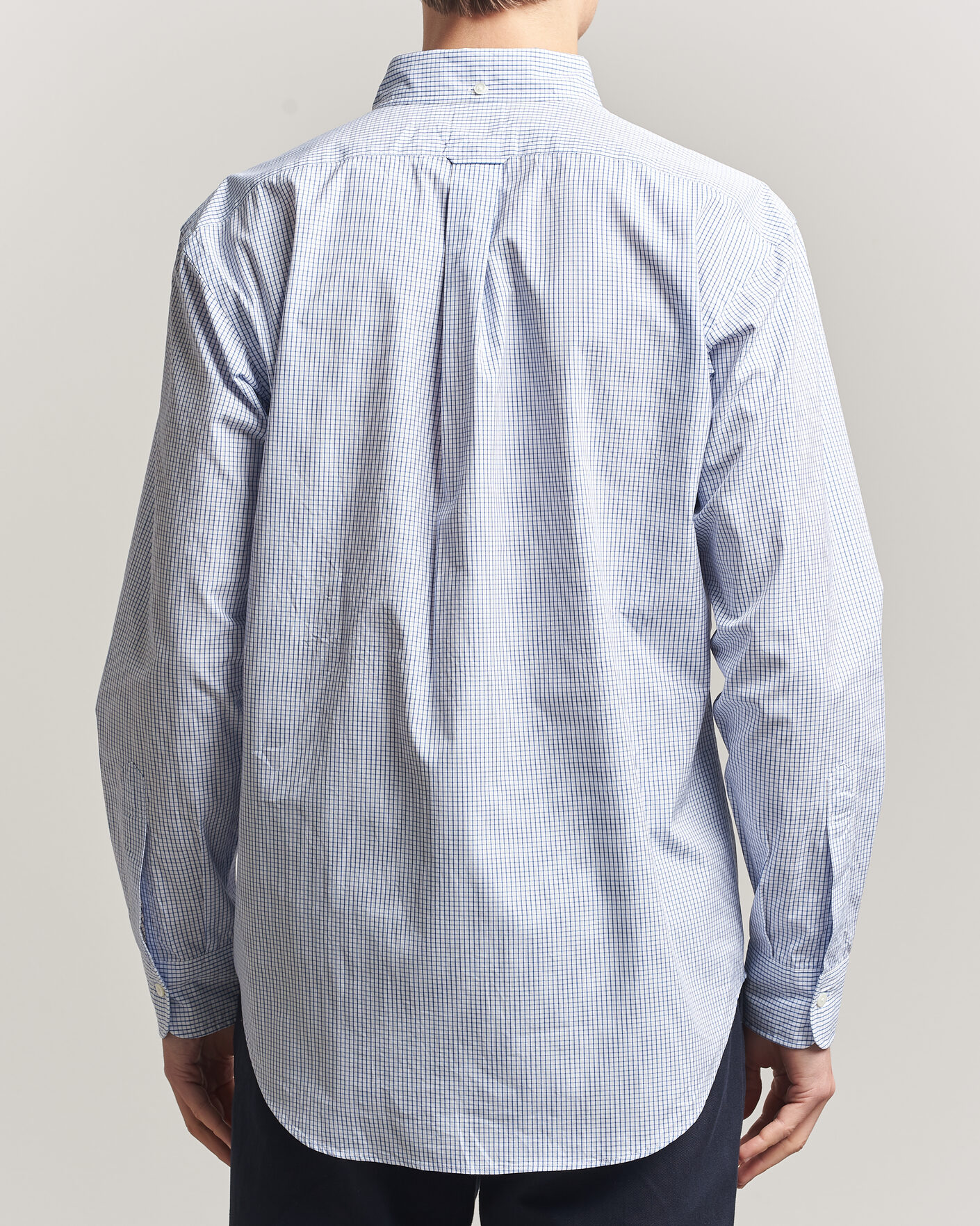 Herr | Skjortor | Kamakura Shirts | Vintage Ivy Button Down Shirt Blue Check