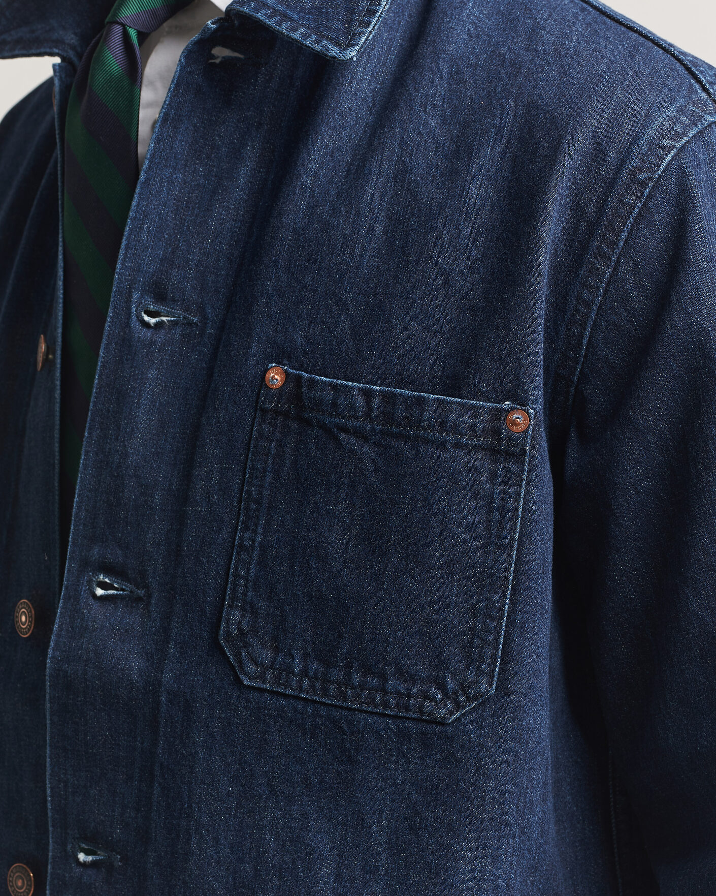 Herr | Jackor | Kamakura Shirts | French Work Jacket Dark Denim