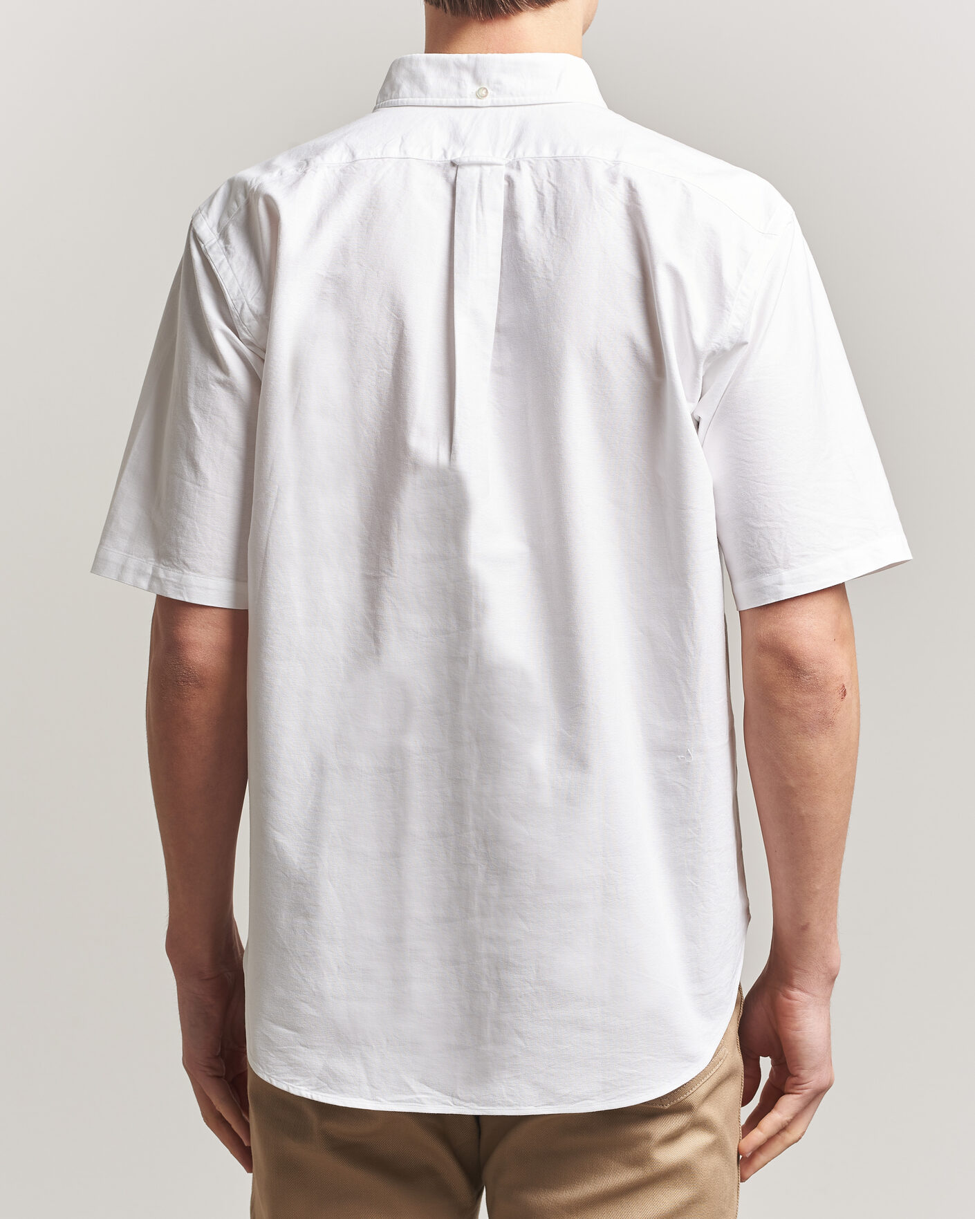 Herr | Skjortor | Kamakura Shirts | Vintage Ivy Half Sleeve Oxford Popover White