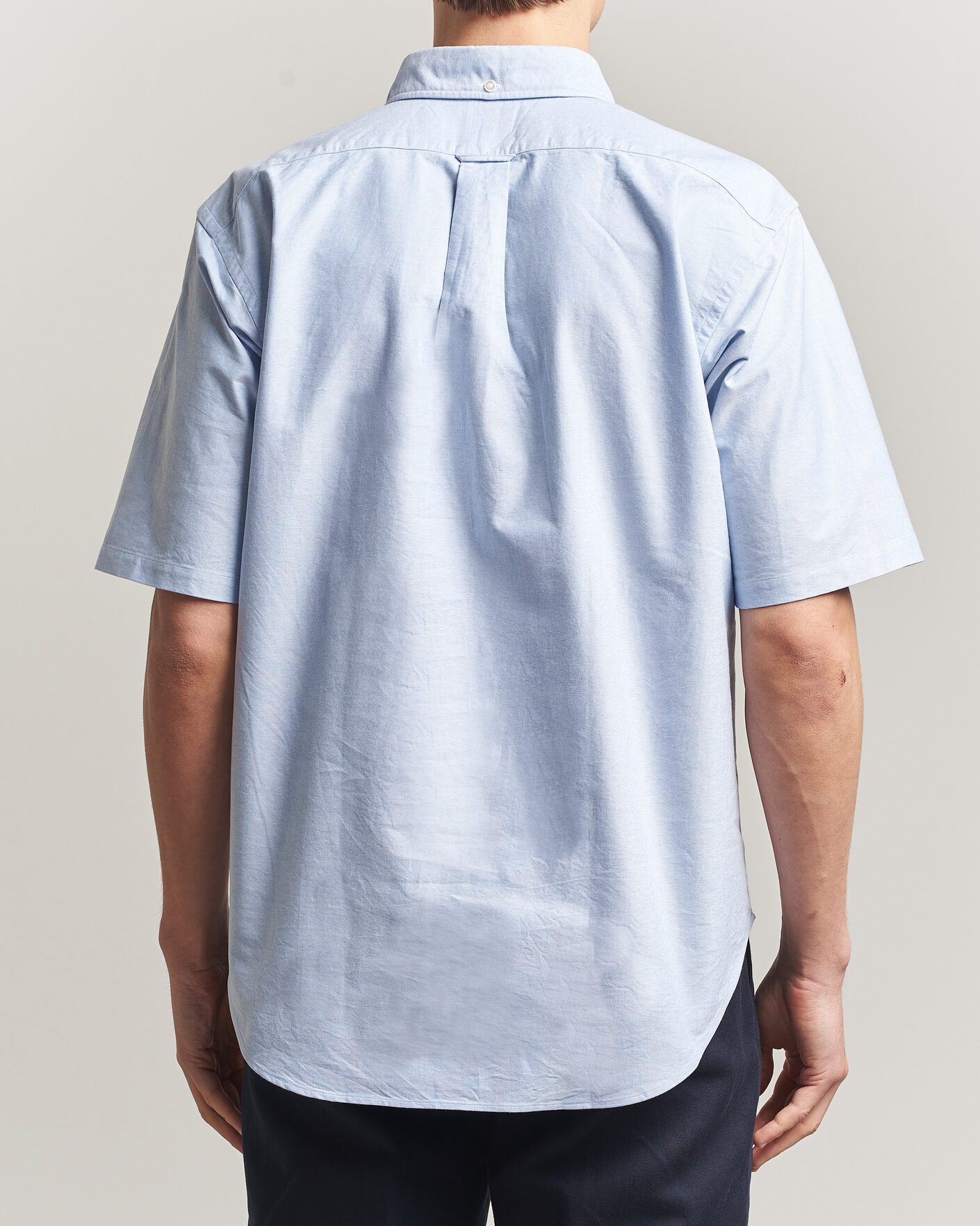 Herr | Skjortor | Kamakura Shirts | Vintage Ivy Half Sleeve Oxford Popover Light Blue