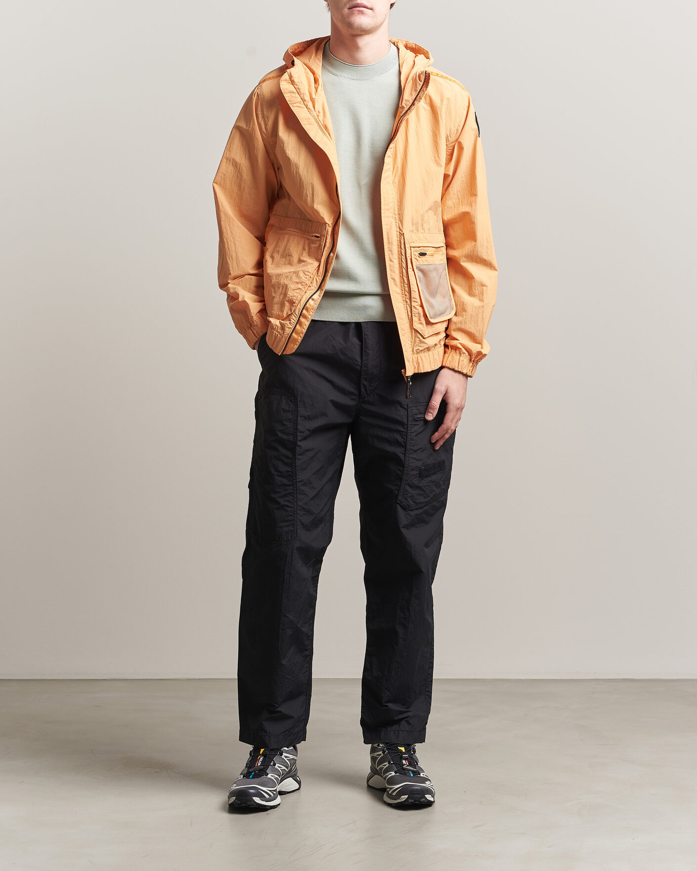 Herr | Jackor | Parajumpers | Rube Smash Peached Nylon Hooded Jacket Apricot Nectar