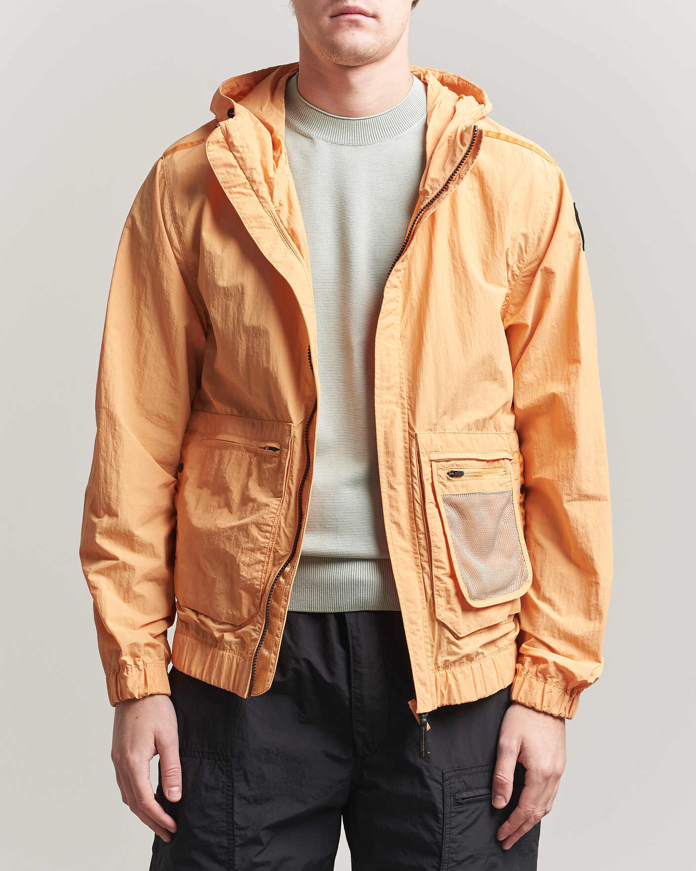 Herr | Jackor | Parajumpers | Rube Smash Peached Nylon Hooded Jacket Apricot Nectar