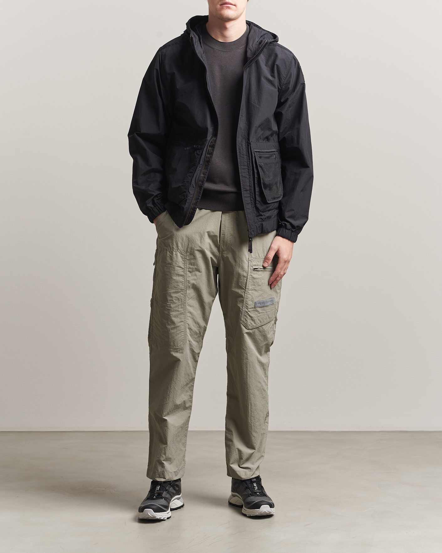 Herr | Jackor | Parajumpers | Rube Smash Peached Nylon Hooded Jacket Black