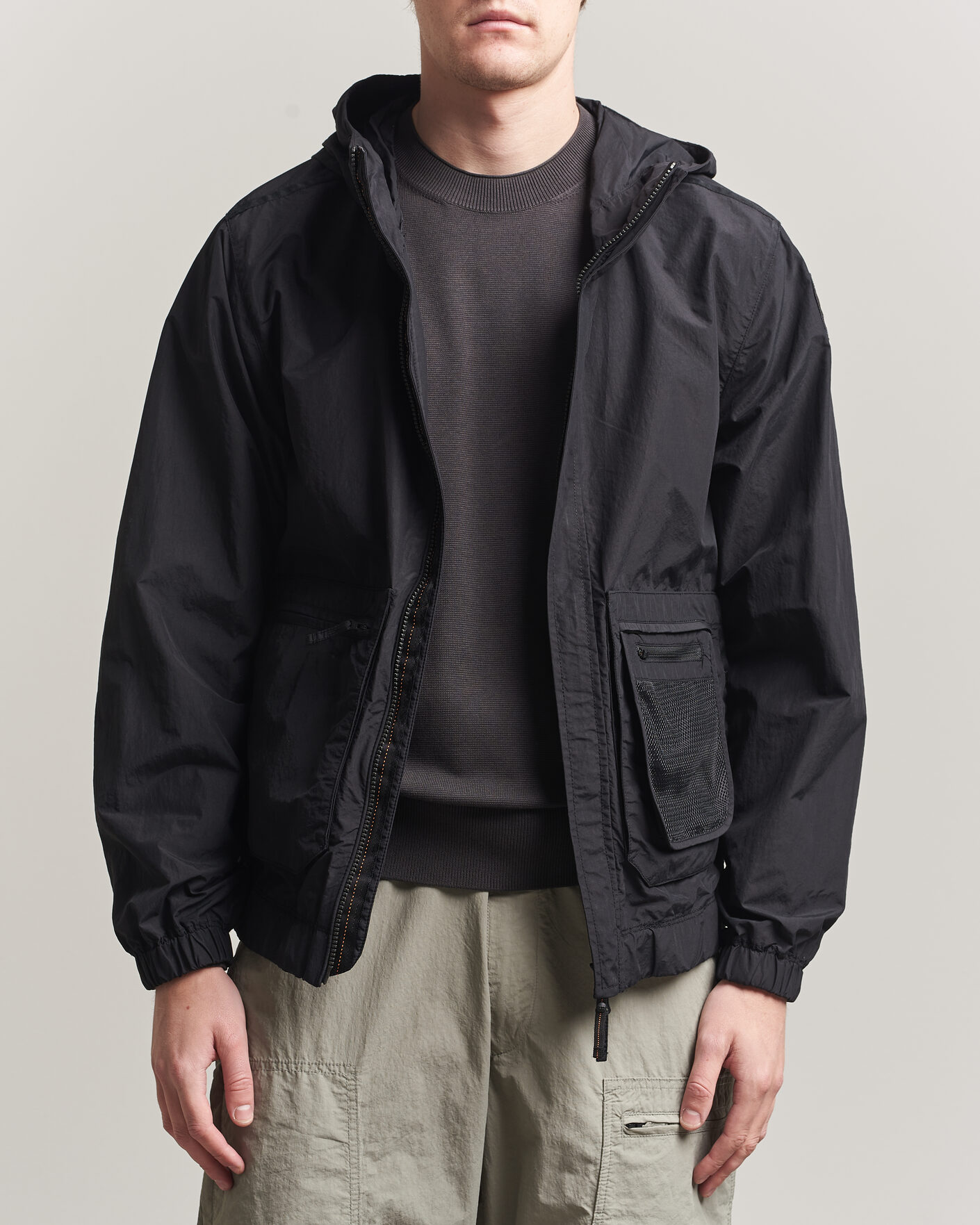 Herr | Jackor | Parajumpers | Rube Smash Peached Nylon Hooded Jacket Black