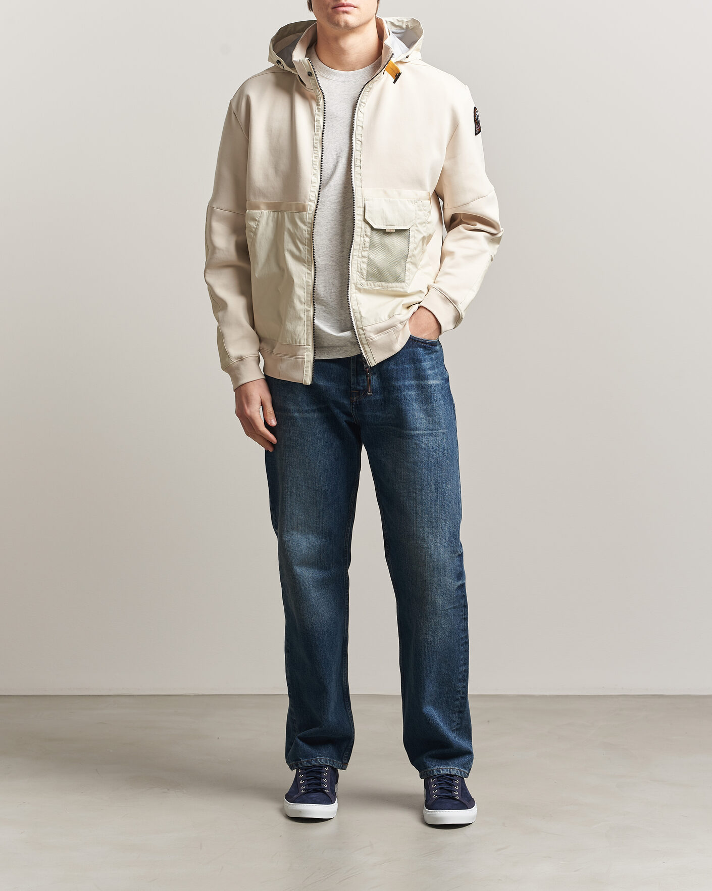 Herr | Jackor | Parajumpers | Kouga Evo Fleece Hooded Hybrid Jacket Moonbeam