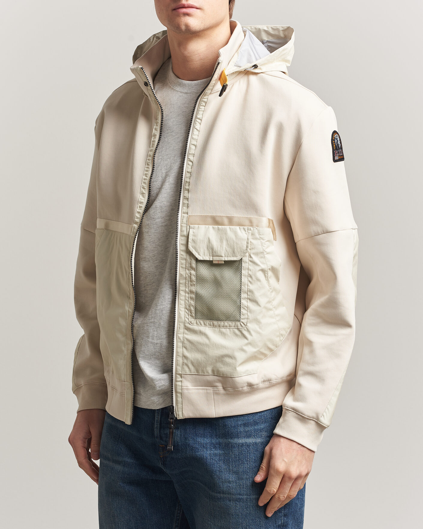 Herr | Jackor | Parajumpers | Kouga Evo Fleece Hooded Hybrid Jacket Moonbeam