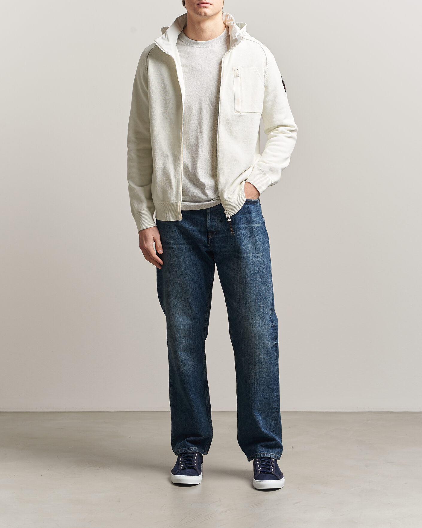 Herr | Jackor | Parajumpers | Bargany Rescue Knitted Hybrid Jacket Star White