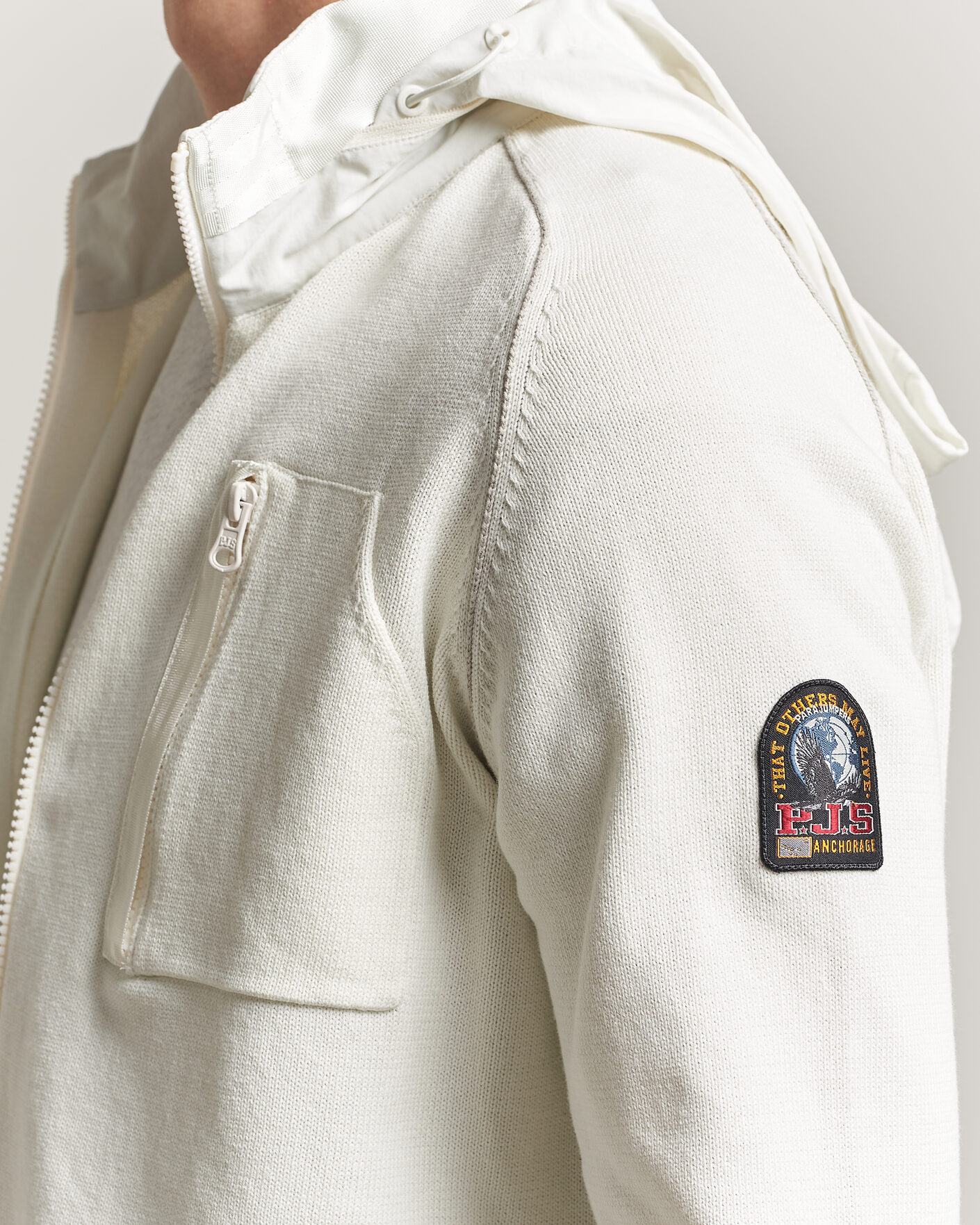 Herr | Jackor | Parajumpers | Bargany Rescue Knitted Hybrid Jacket Star White