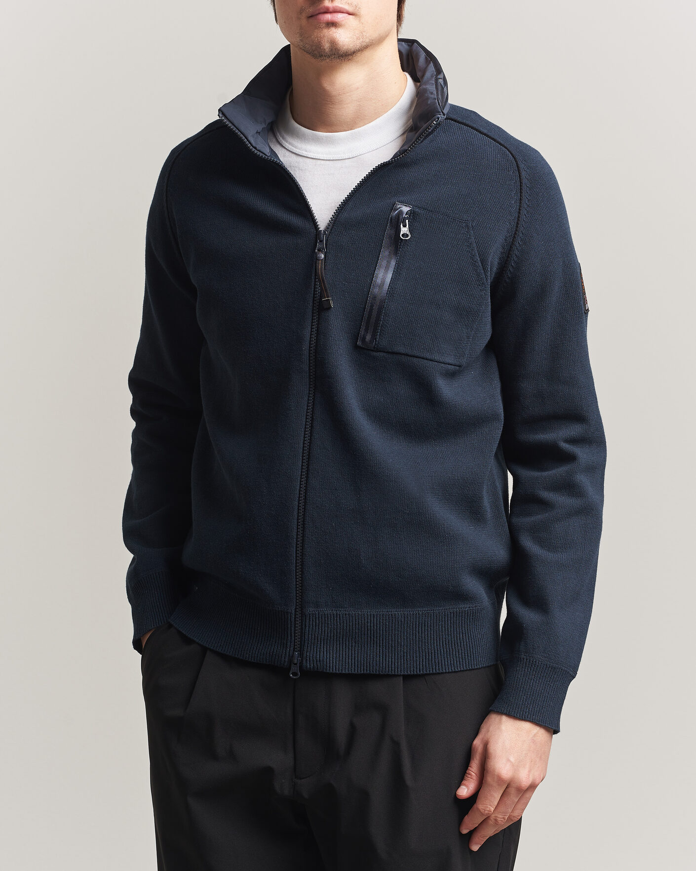 Herr | Jackor | Parajumpers | Bargany Rescue Knitted Hybrid Jacket Ink Blue