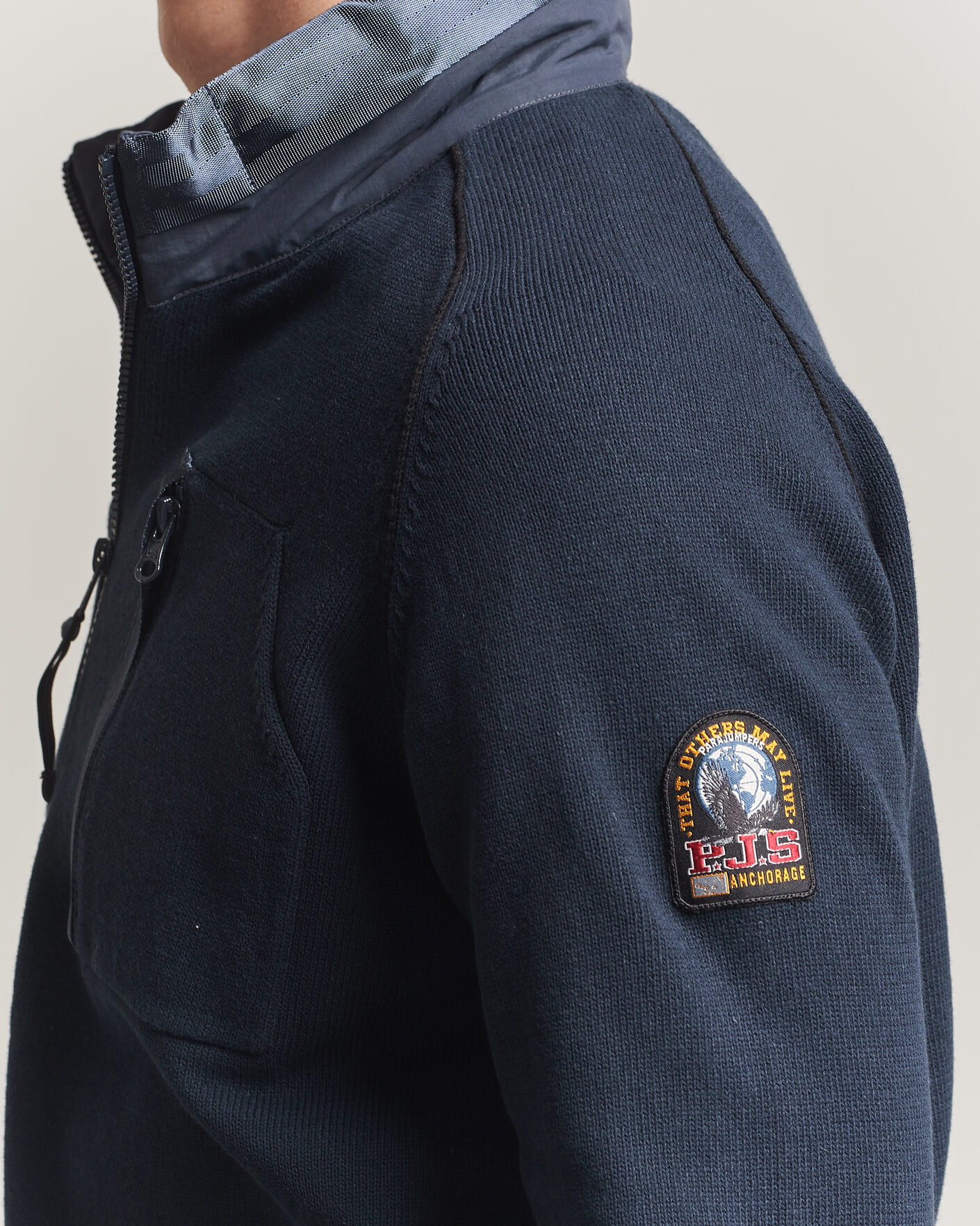 Herr | Jackor | Parajumpers | Bargany Rescue Knitted Hybrid Jacket Ink Blue