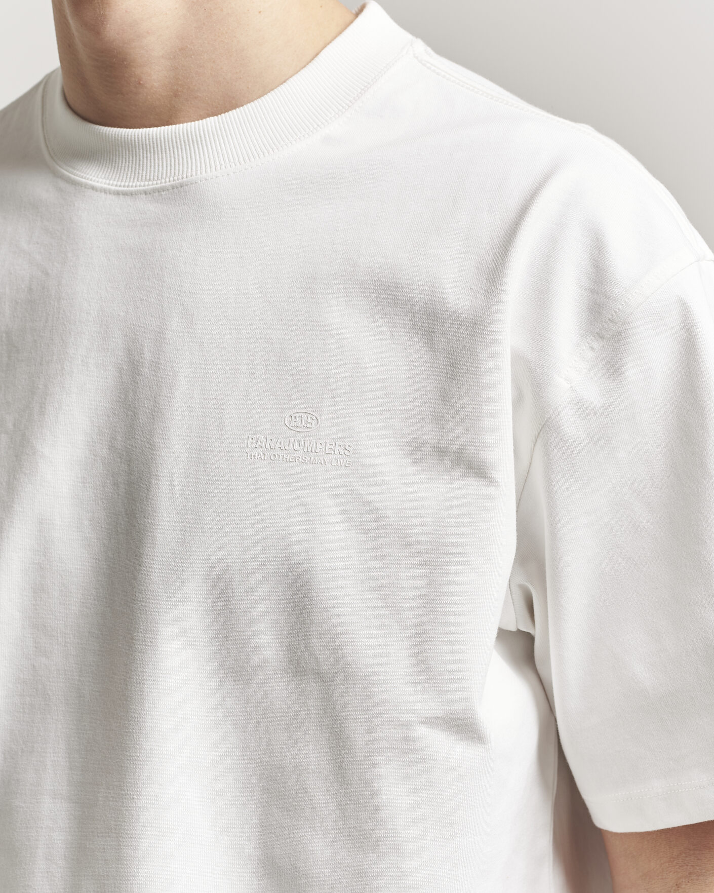 Herr | T-Shirts | Parajumpers | Reg Compact Jersey T-Shirt Star White