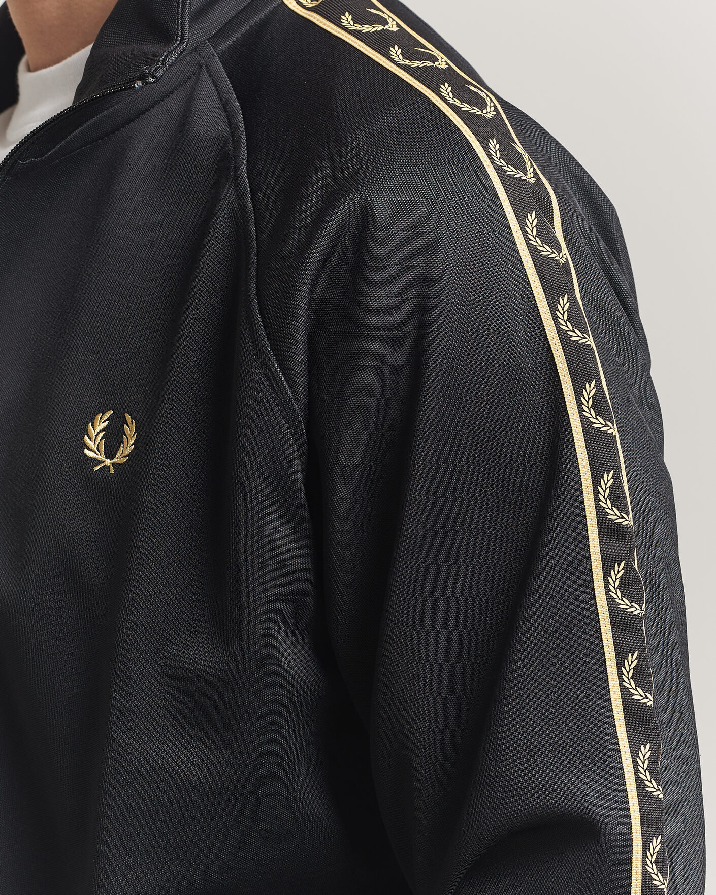 Herr | Tröjor | Fred Perry | Taped Track Jacket Black