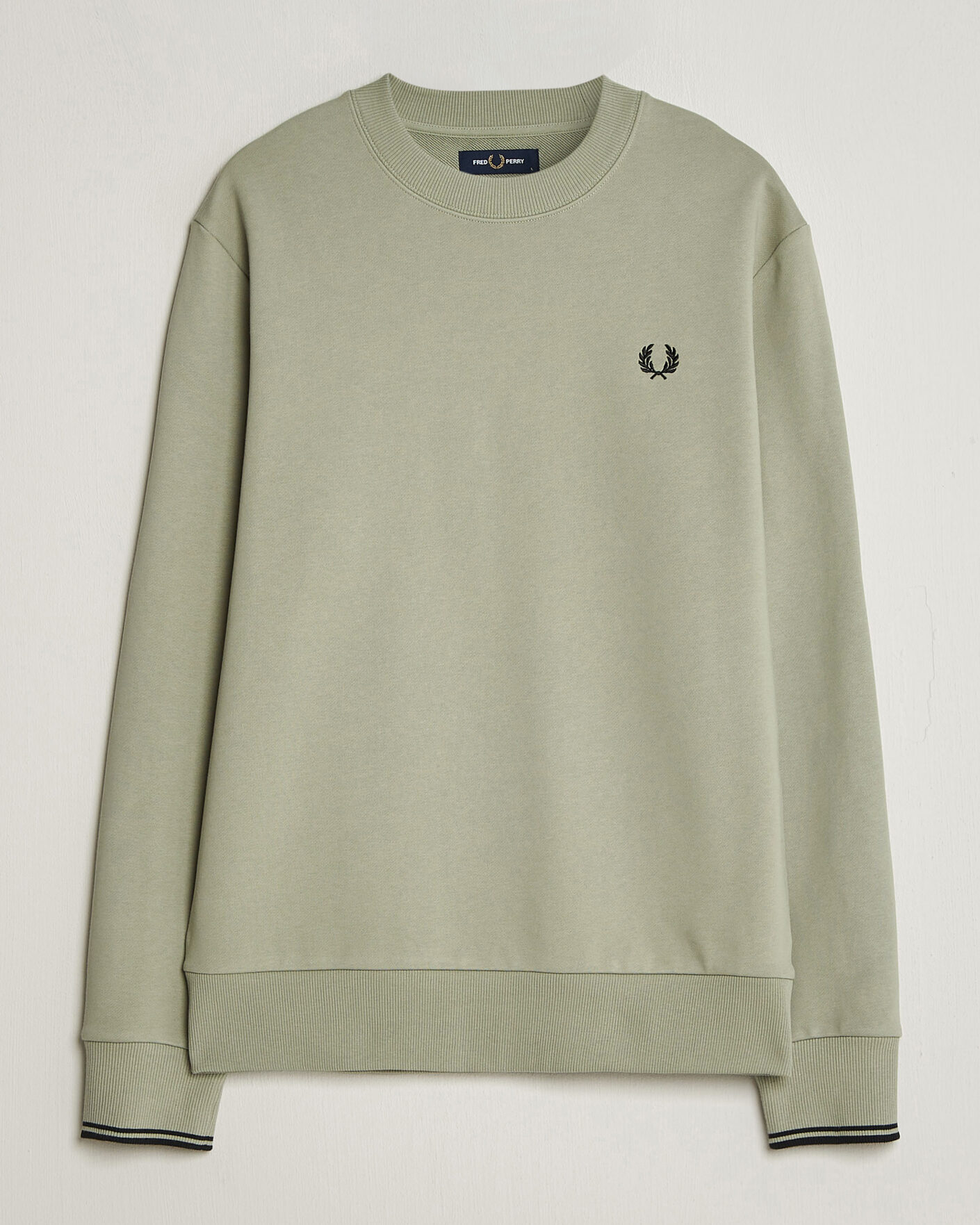 Herr | Tröjor | Fred Perry | Crew Neck Sweatshirt Seagrass Green