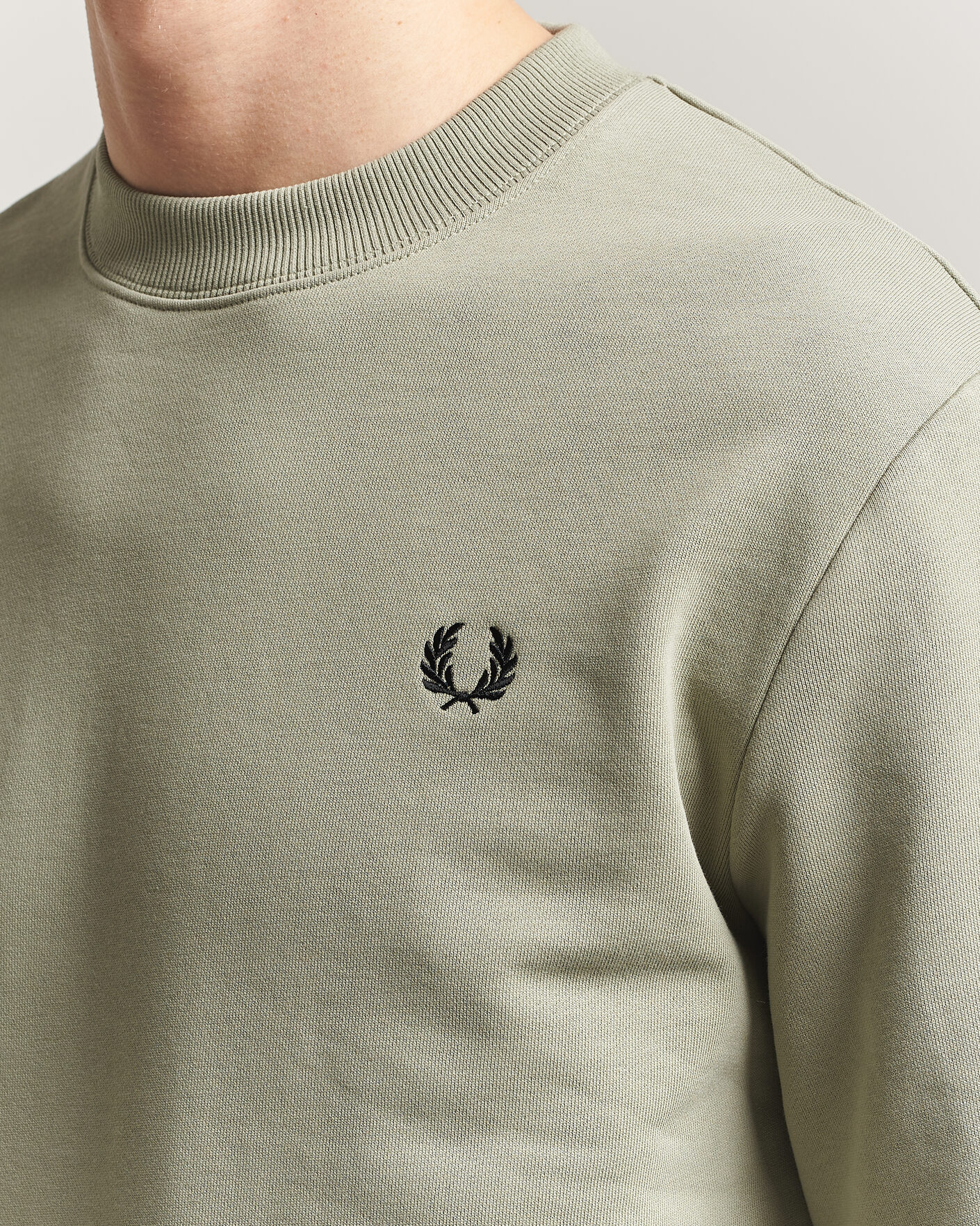Herr | Tröjor | Fred Perry | Crew Neck Sweatshirt Seagrass Green