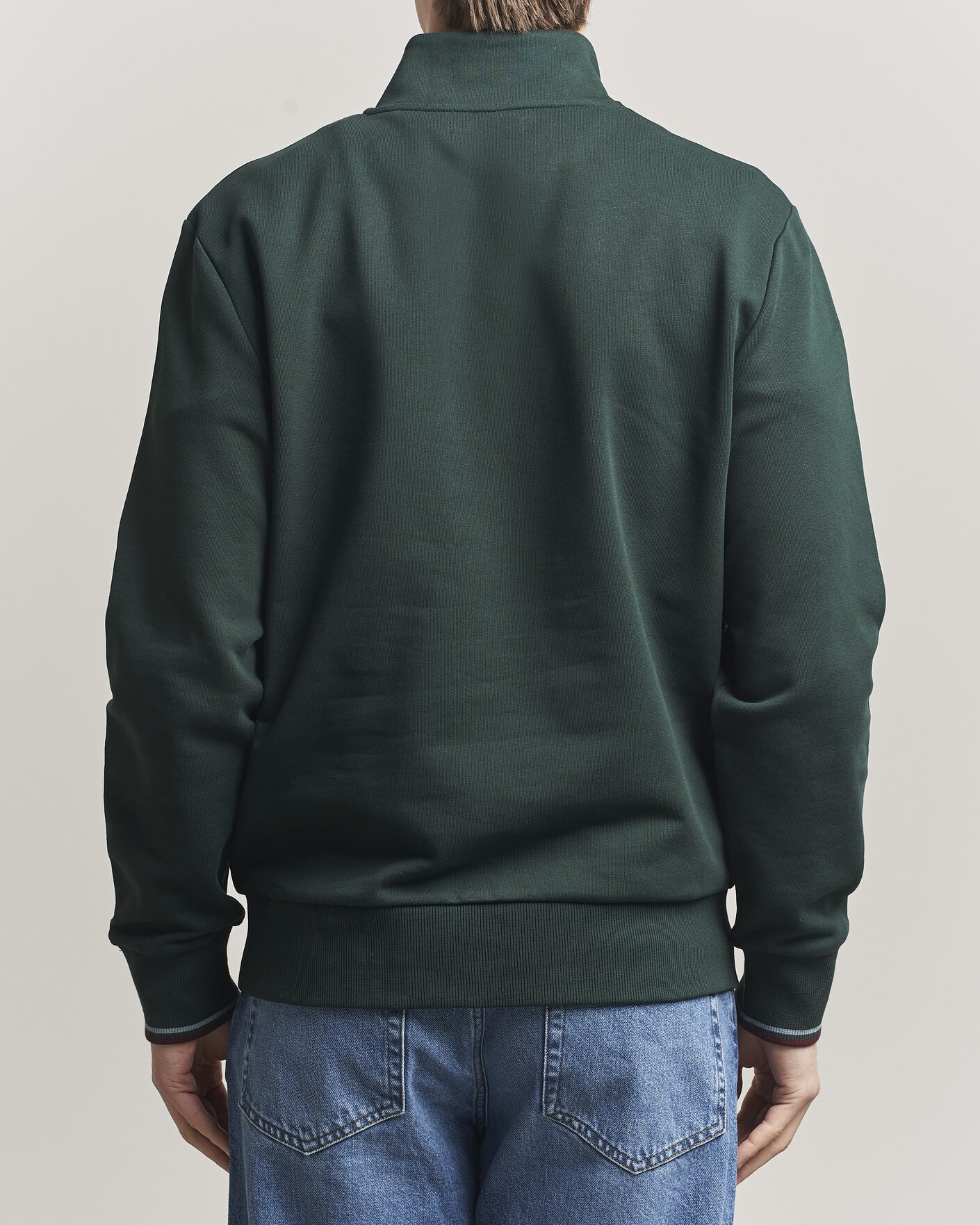 Herr | Tröjor | Fred Perry | Half Zip Sweatshirt Grassroots Green