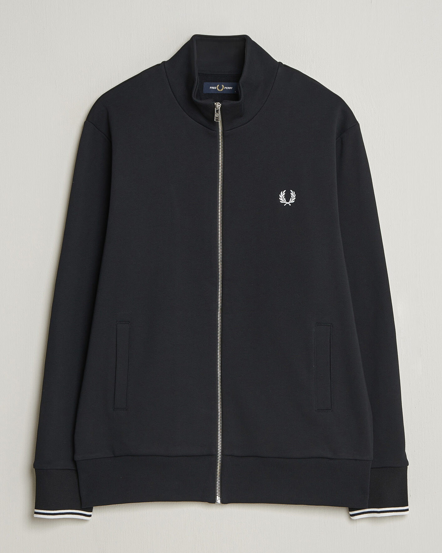 Herr | Tröjor | Fred Perry | Full Zip Sweatshirt Black
