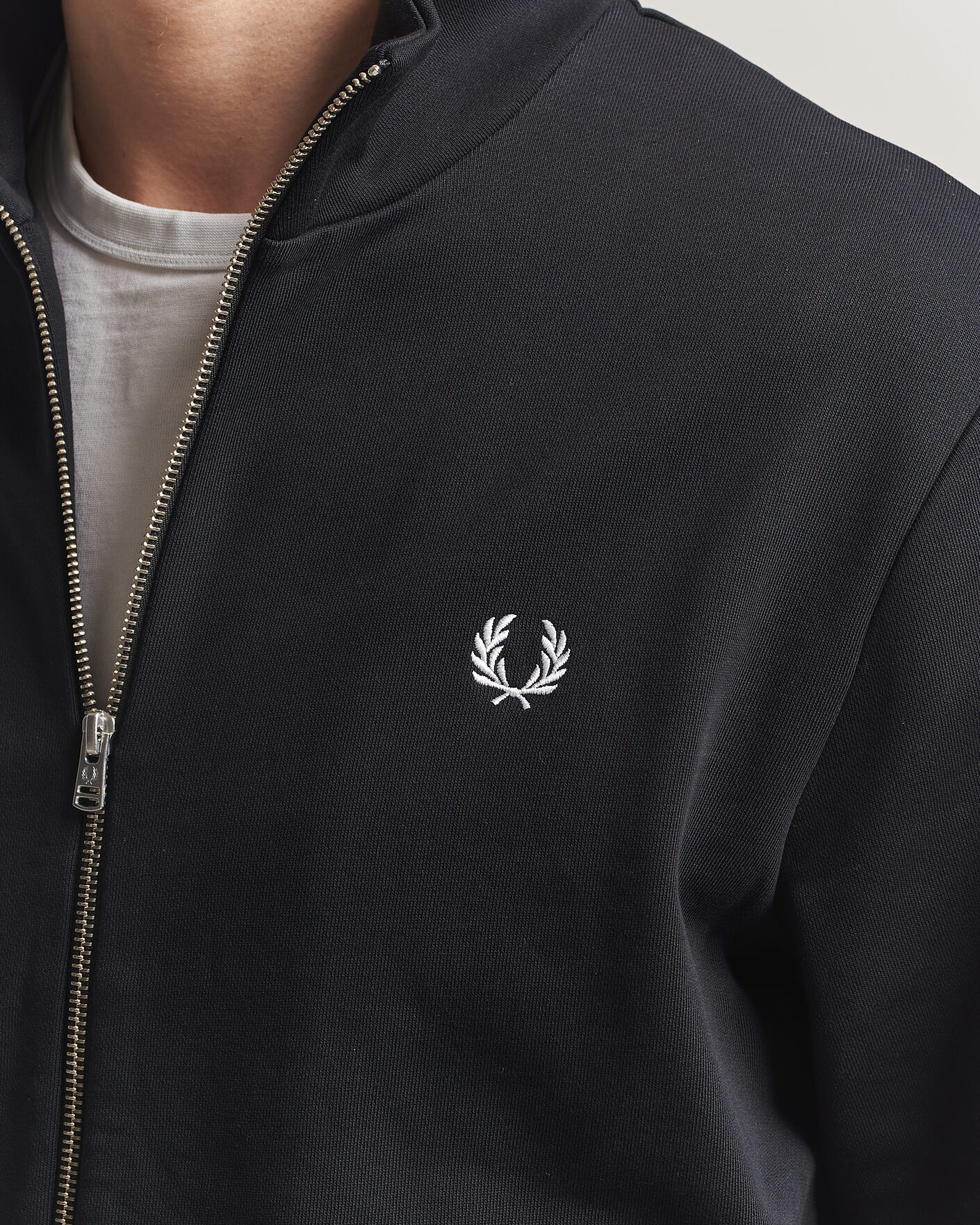 Herr | Tröjor | Fred Perry | Full Zip Sweatshirt Black