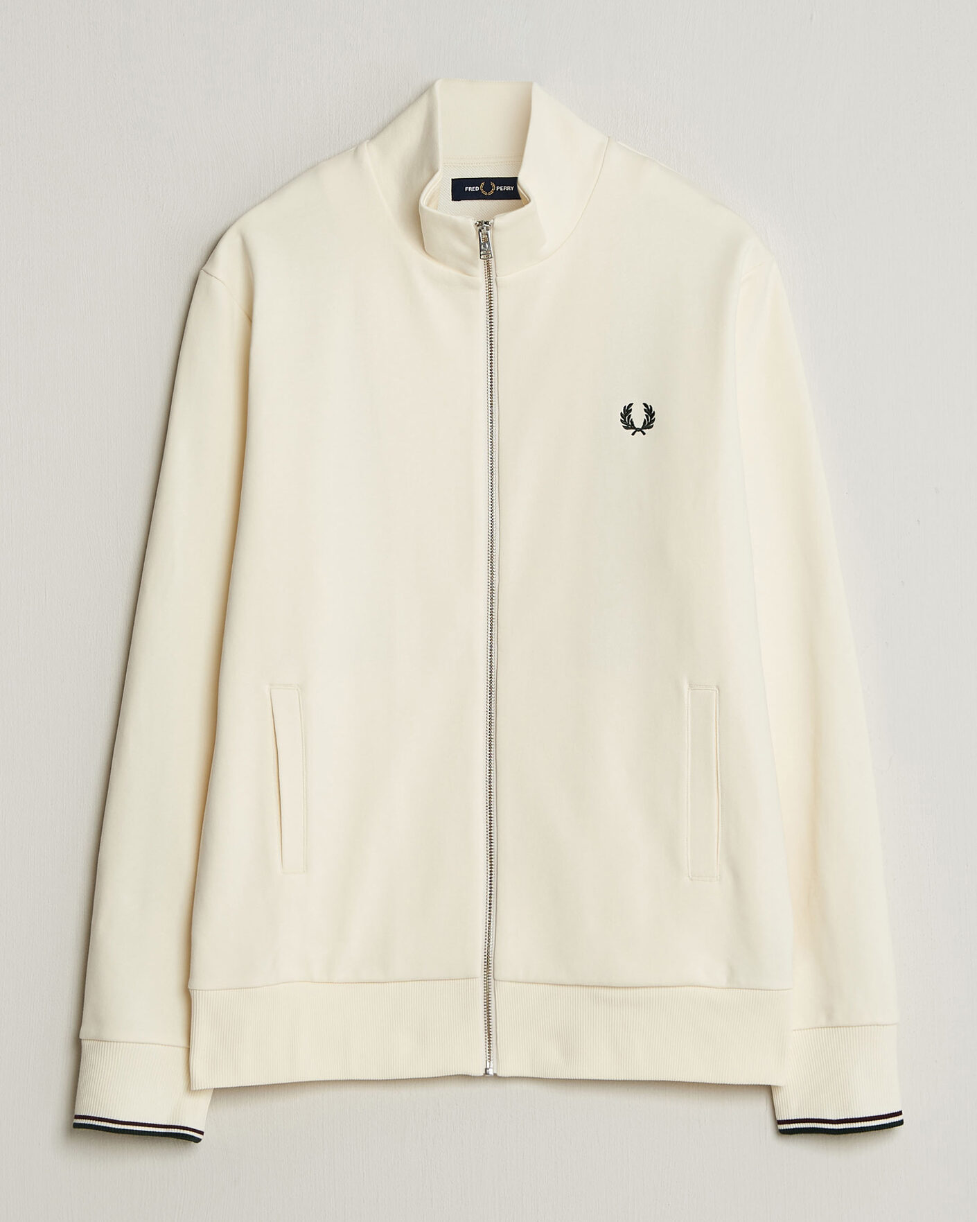 Herr | Tröjor | Fred Perry | Full Zip Sweatshirt Ecru