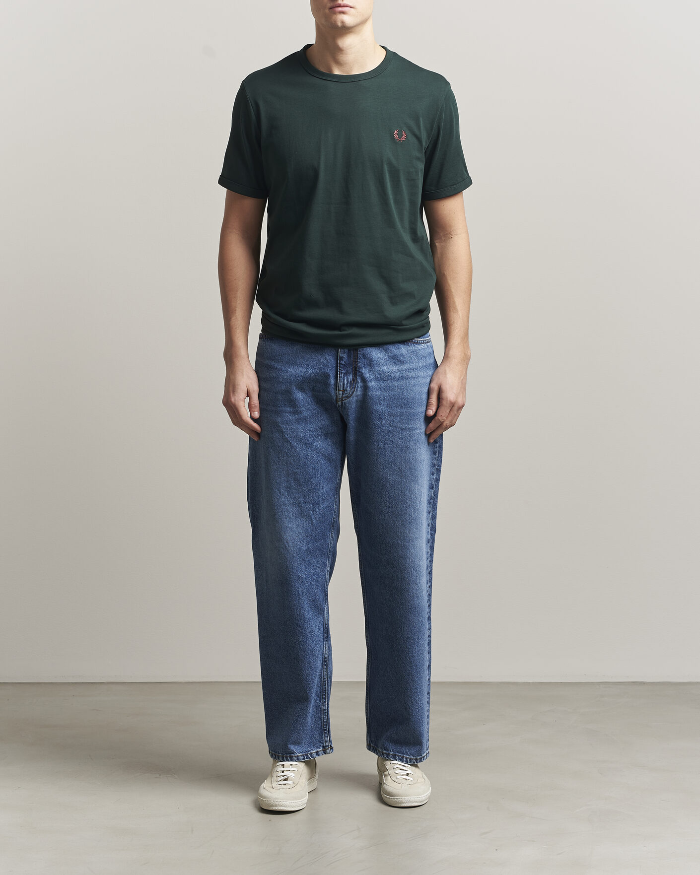 Herr | T-Shirts | Fred Perry | Ringer T-Shirt Grassroots Green