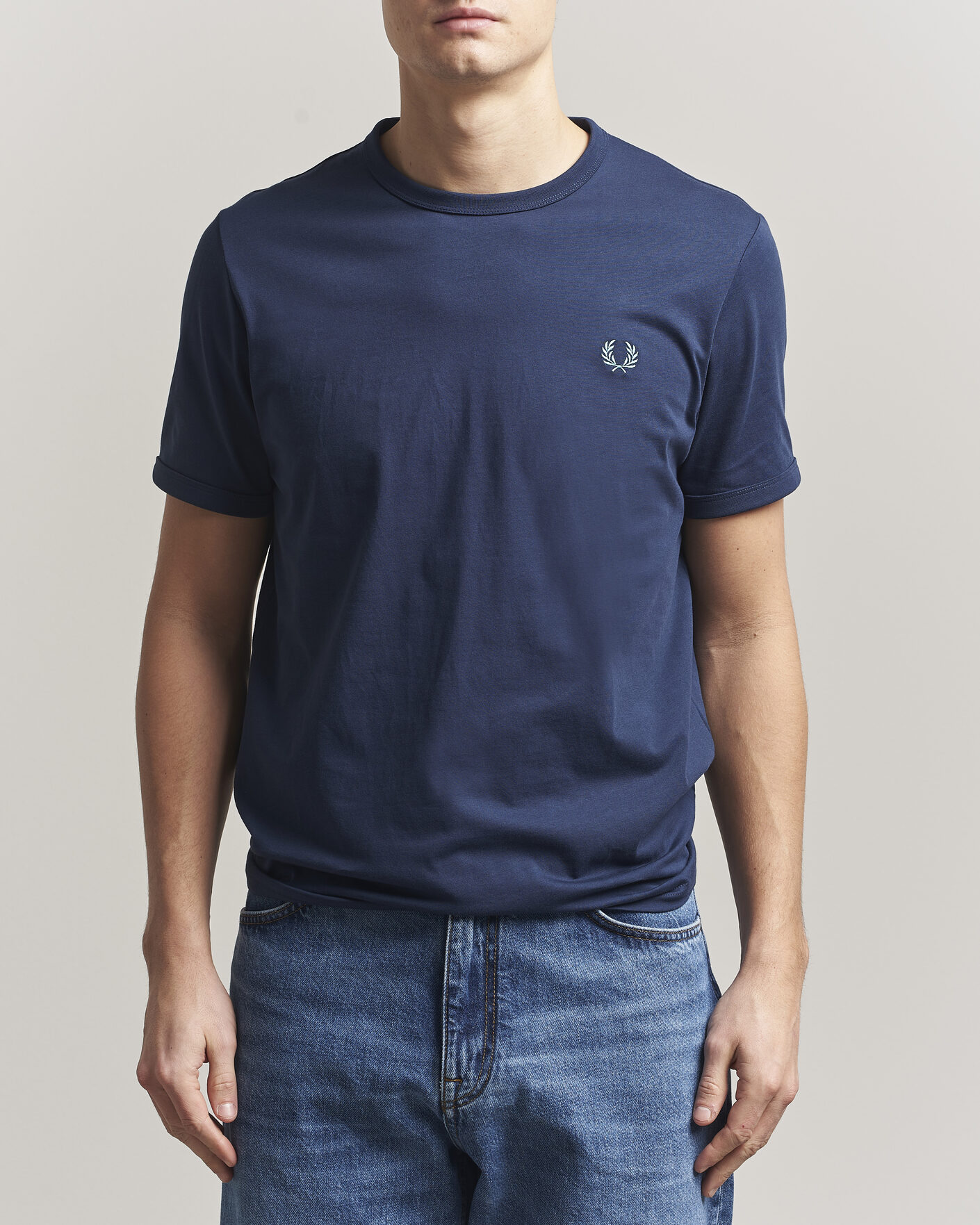 Herr | T-Shirts | Fred Perry | Ringer T-Shirt Tennis Blue
