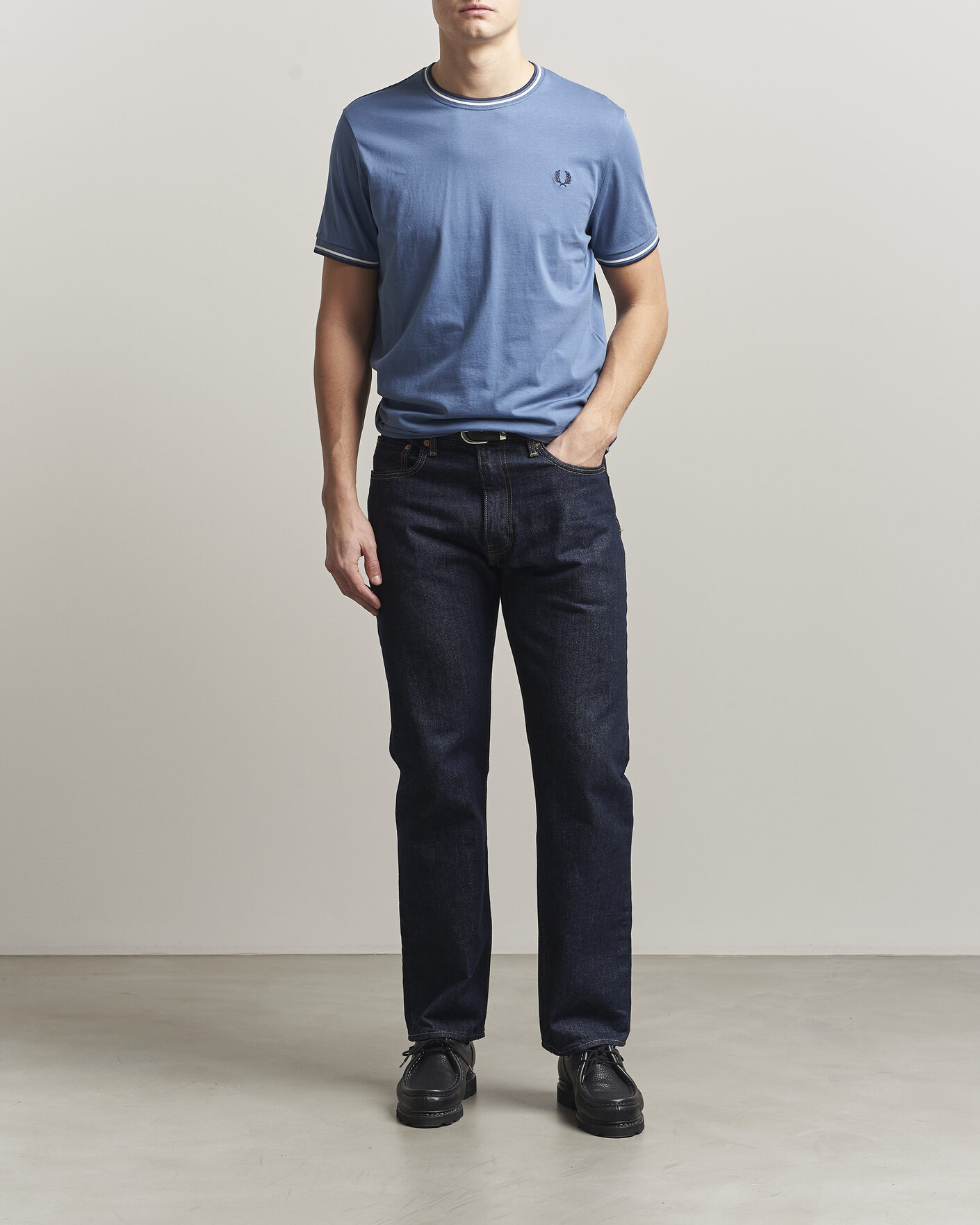 Herr | T-Shirts | Fred Perry | Twin Tipped T-Shirt Ace Blue