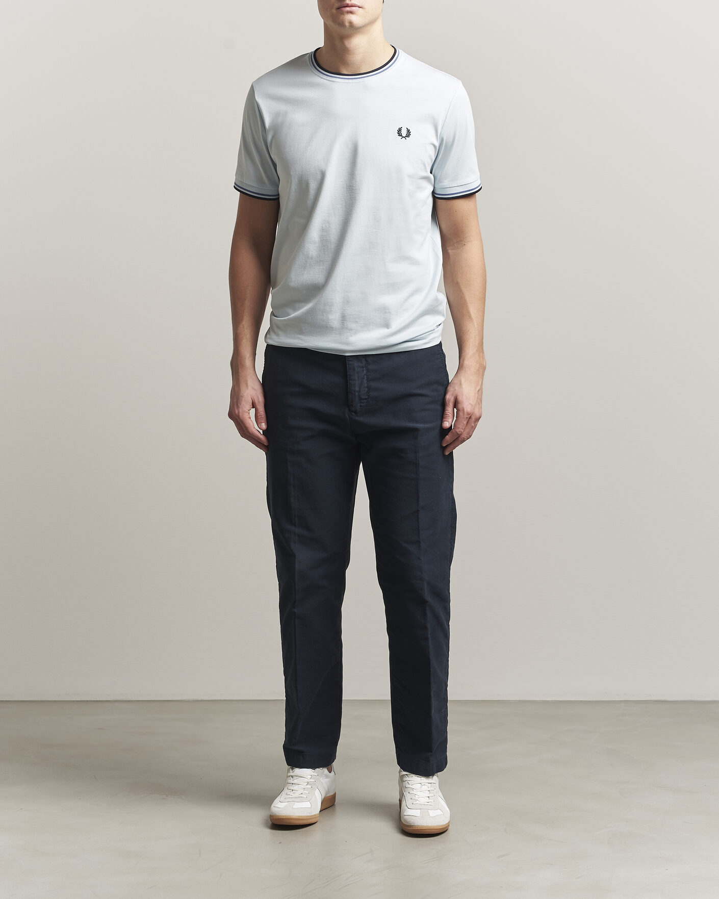 Herr | T-Shirts | Fred Perry | Twin Tipped T-Shirt Light Ice