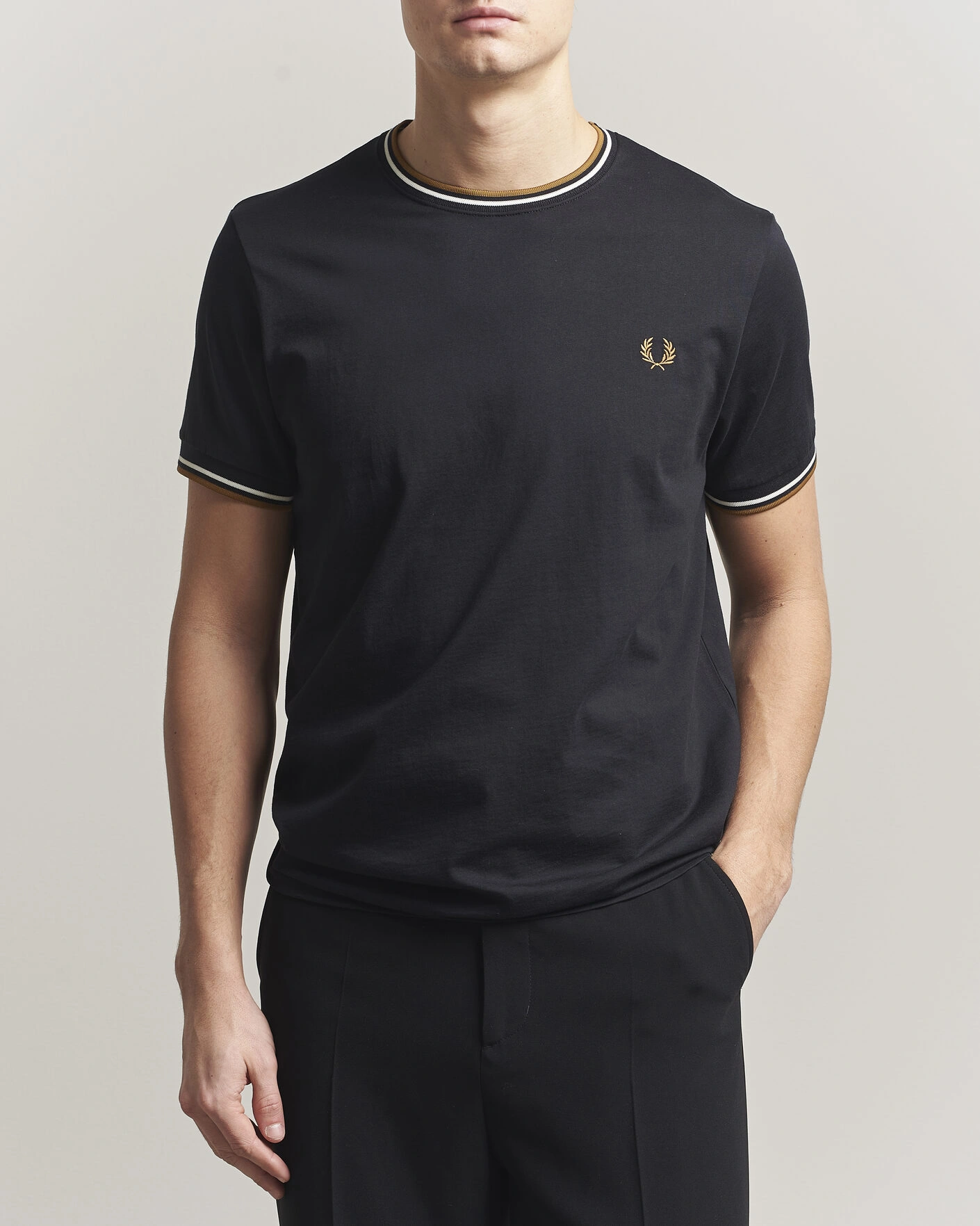 Herr | T-Shirts | Fred Perry | Twin Tipped T-Shirt Black