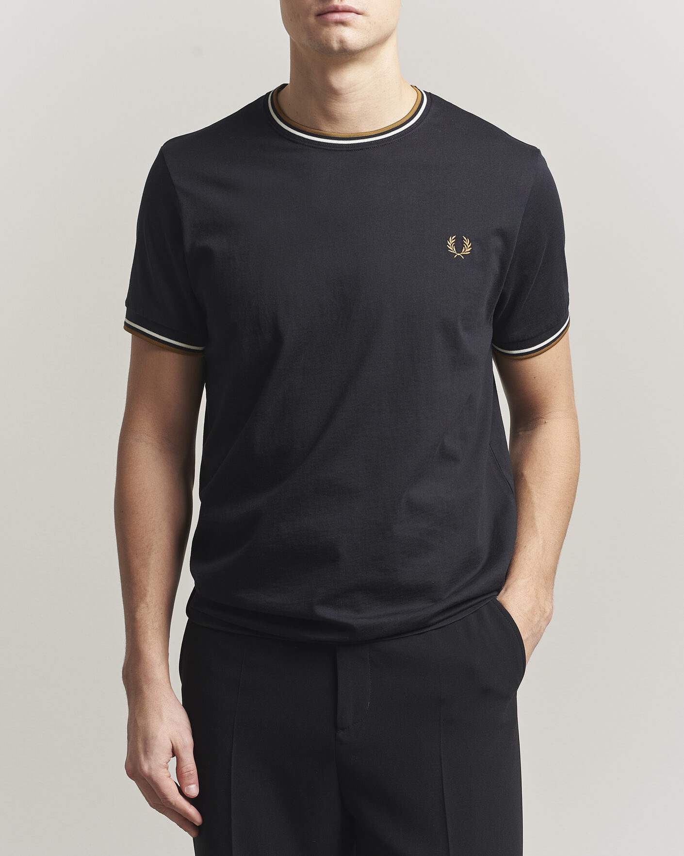 Herr | T-Shirts | Fred Perry | Twin Tipped T-Shirt Black
