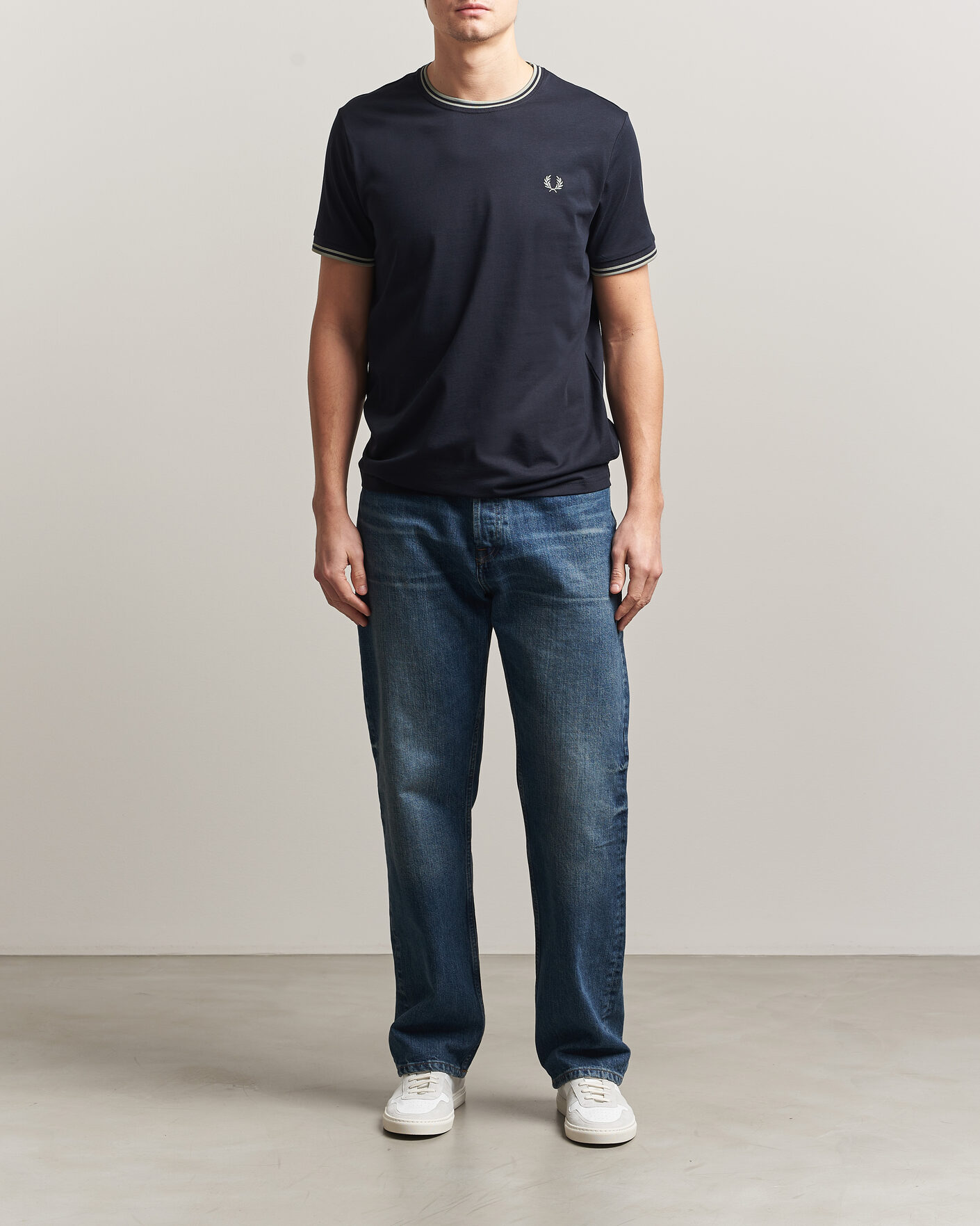Herr | T-Shirts | Fred Perry | Twin Tipped T-Shirt Navy