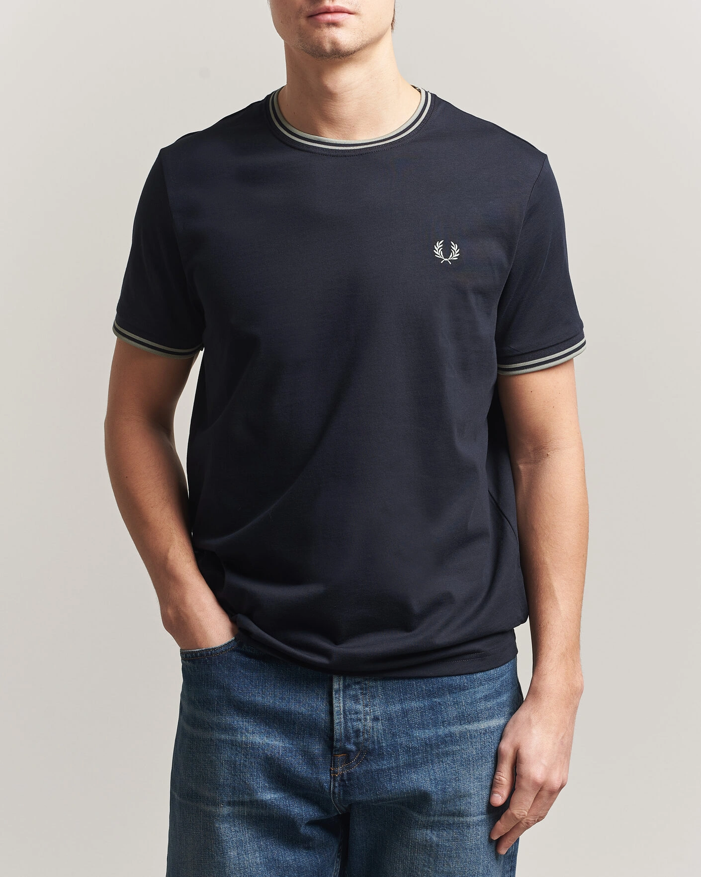 Herr | T-Shirts | Fred Perry | Twin Tipped T-Shirt Navy