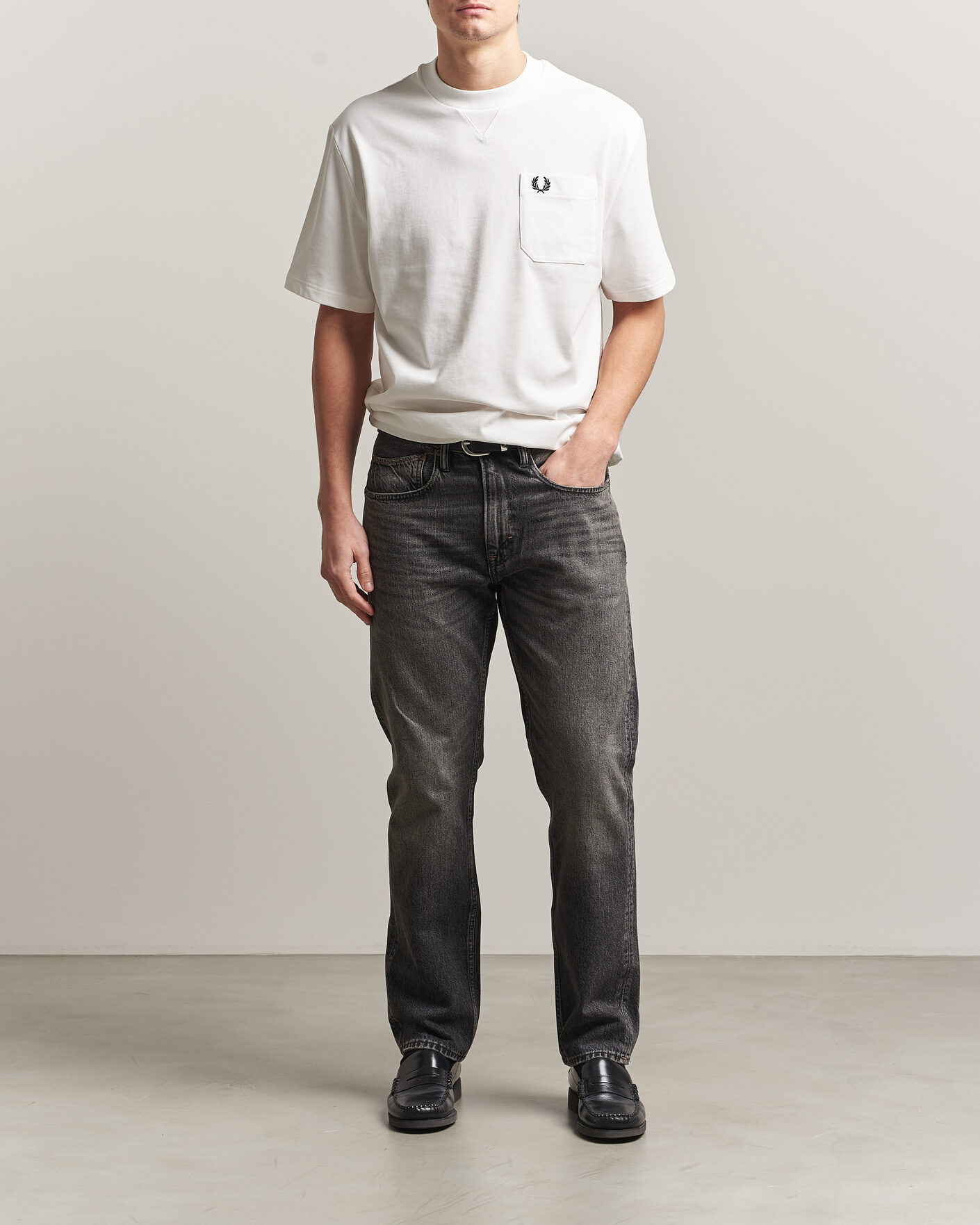 Herr | T-Shirts | Fred Perry | Heavy Pocket T-Shirt Snow White