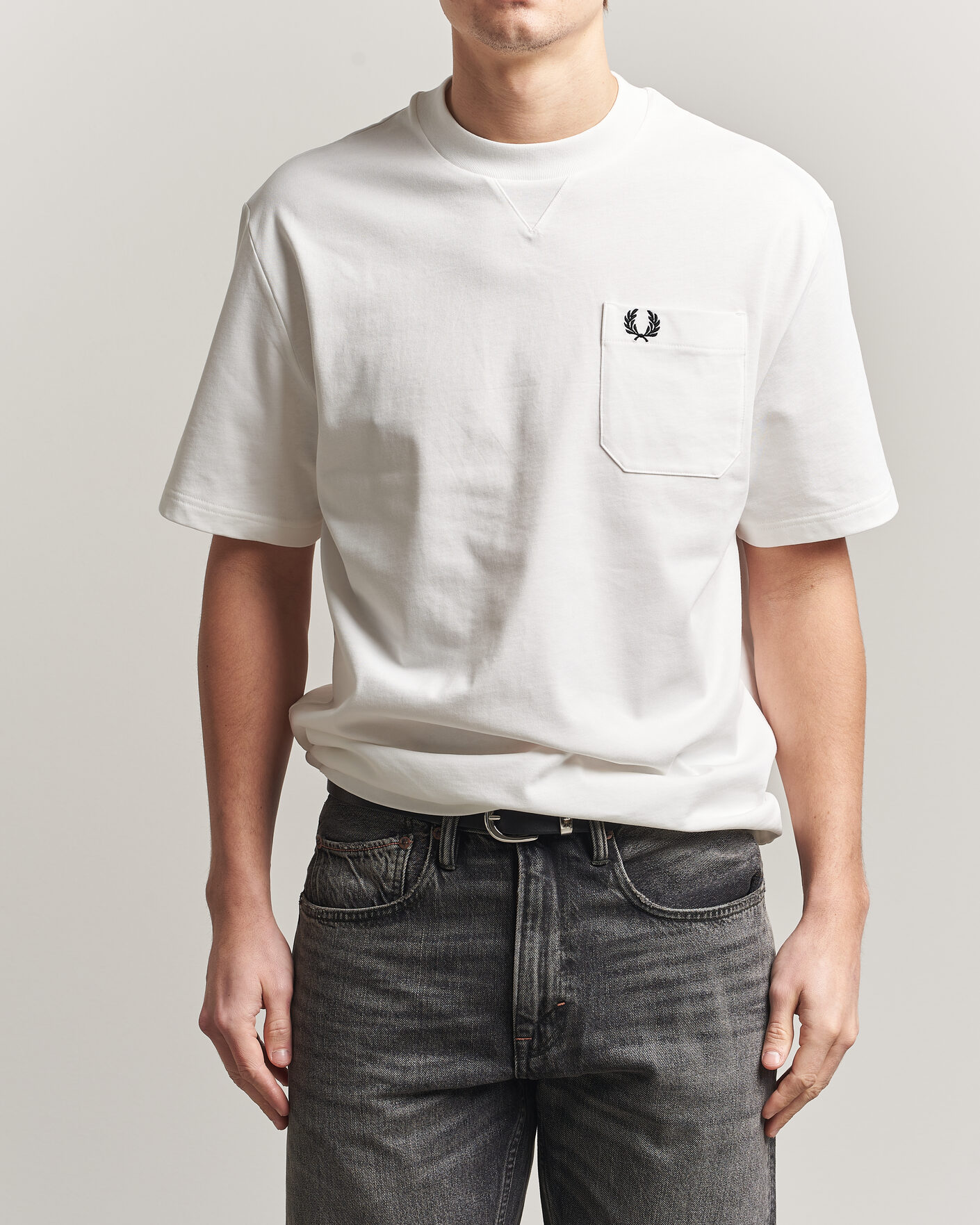 Herr | T-Shirts | Fred Perry | Heavy Pocket T-Shirt Snow White