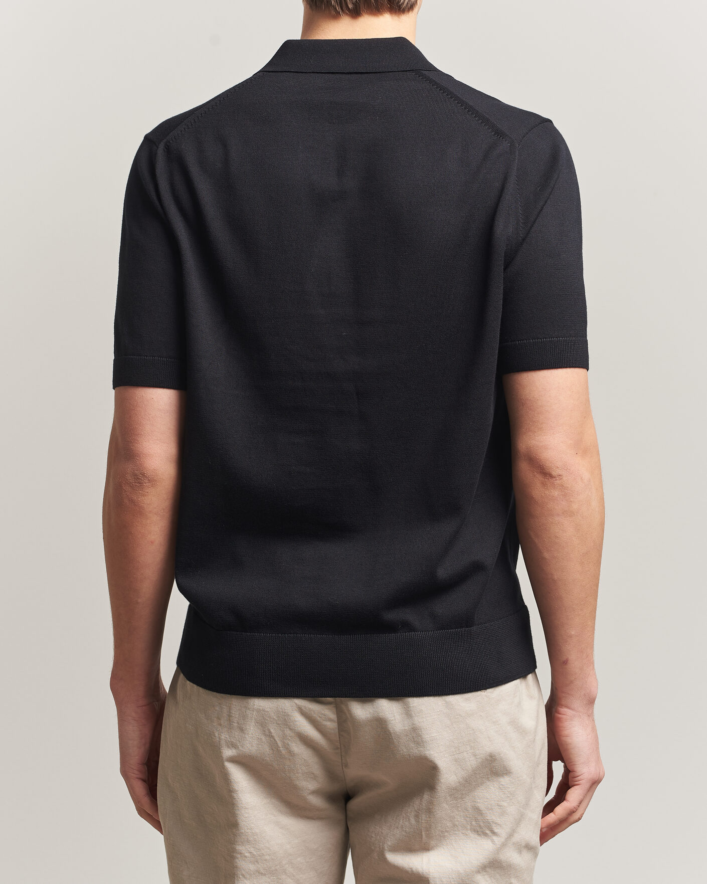 Herr | Pikéer | Fred Perry | Cotton Knitted Polo Black
