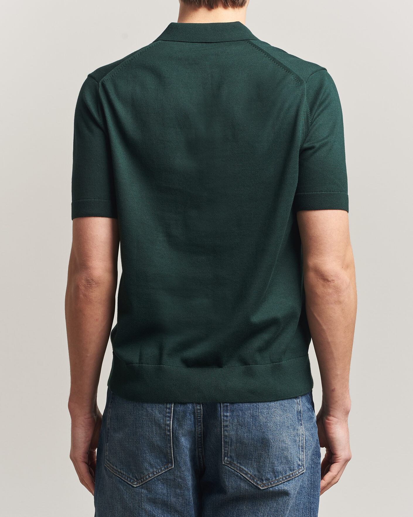 Herr | Pikéer | Fred Perry | Cotton Knitted Polo Grassroots Green