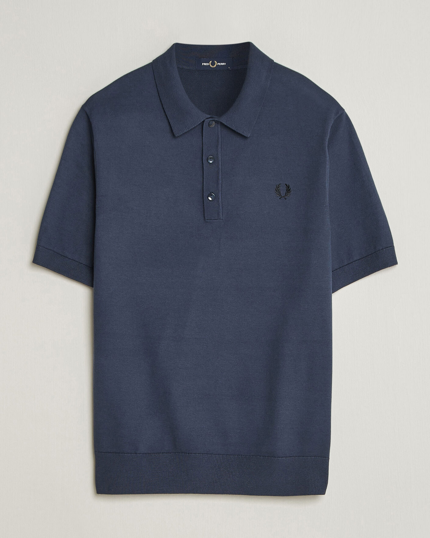 Herr | Pikéer | Fred Perry | Cotton Knitted Polo Dark Airforce