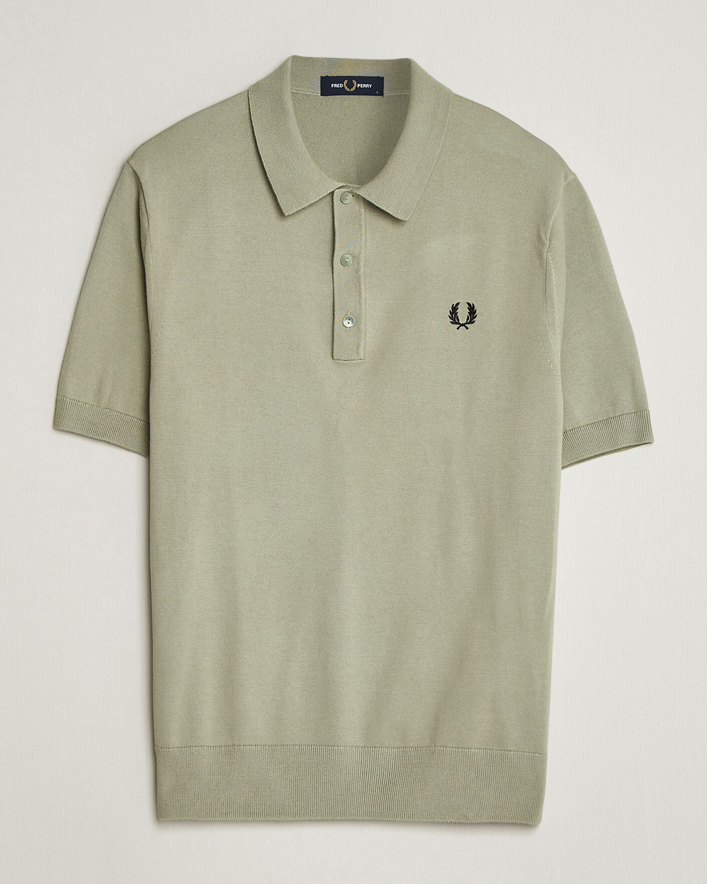 Herr | Pikéer | Fred Perry | Cotton Knitted Polo Seagrass Green
