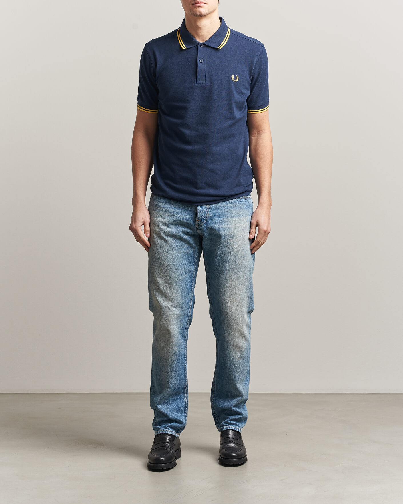Herr | Pikéer | Fred Perry | Twin Tipped Polo Shirt Tennis Blue