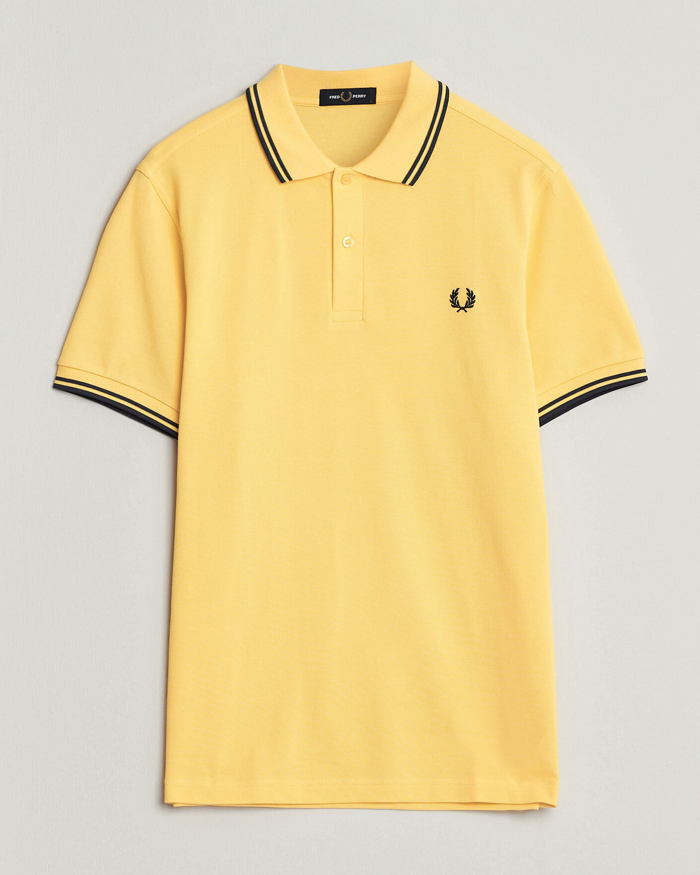 Herr | Pikéer | Fred Perry | Twin Tipped Polo Shirt Lemon Yellow