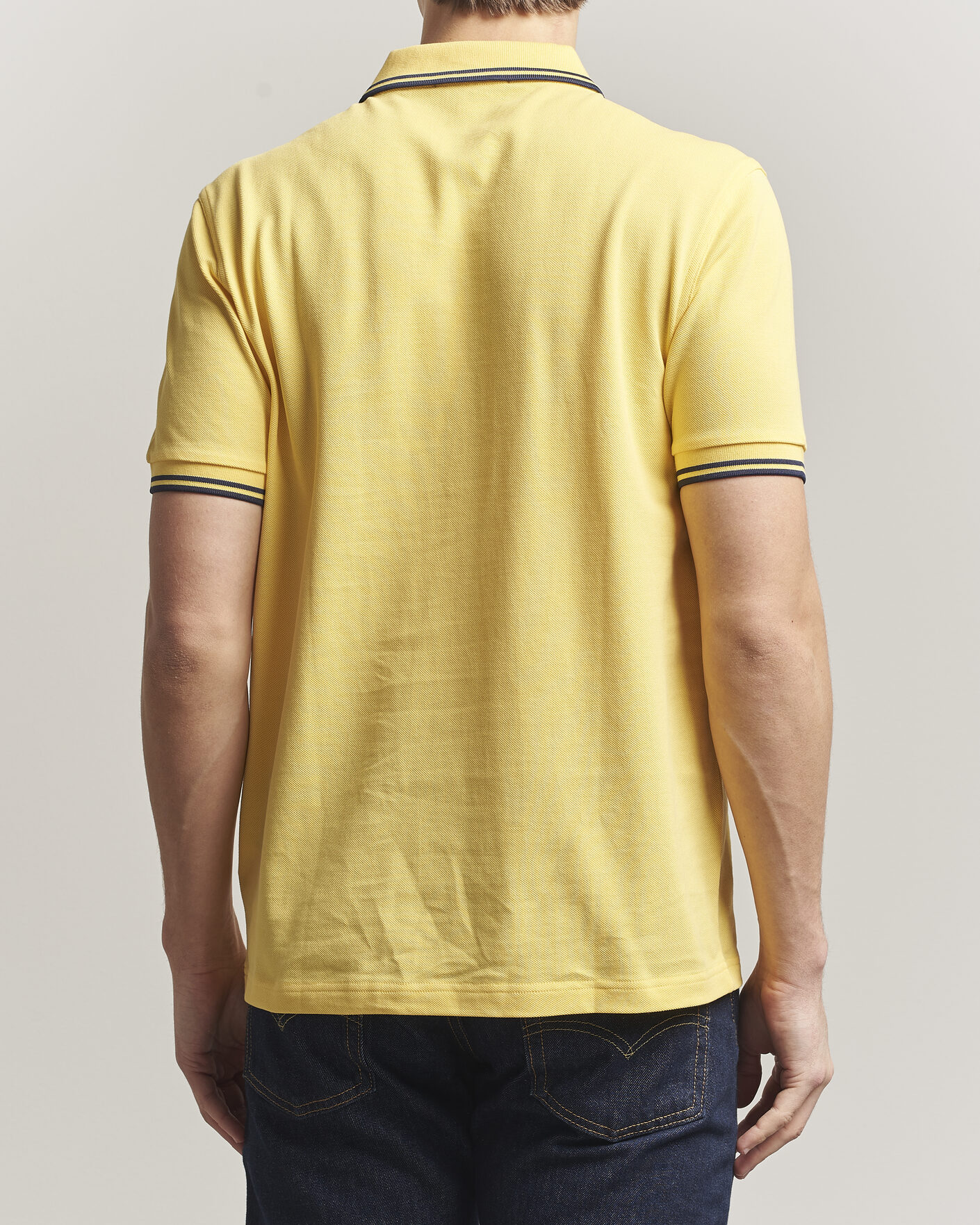 Herr | Pikéer | Fred Perry | Twin Tipped Polo Shirt Lemon Yellow