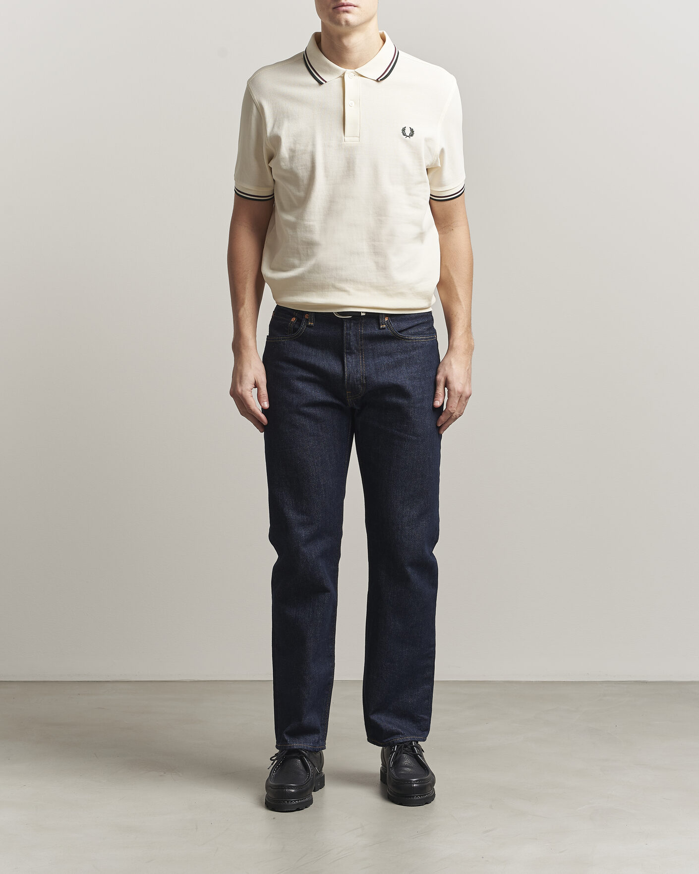 Herr | Pikéer | Fred Perry | Twin Tipped Polo Shirt Ecru