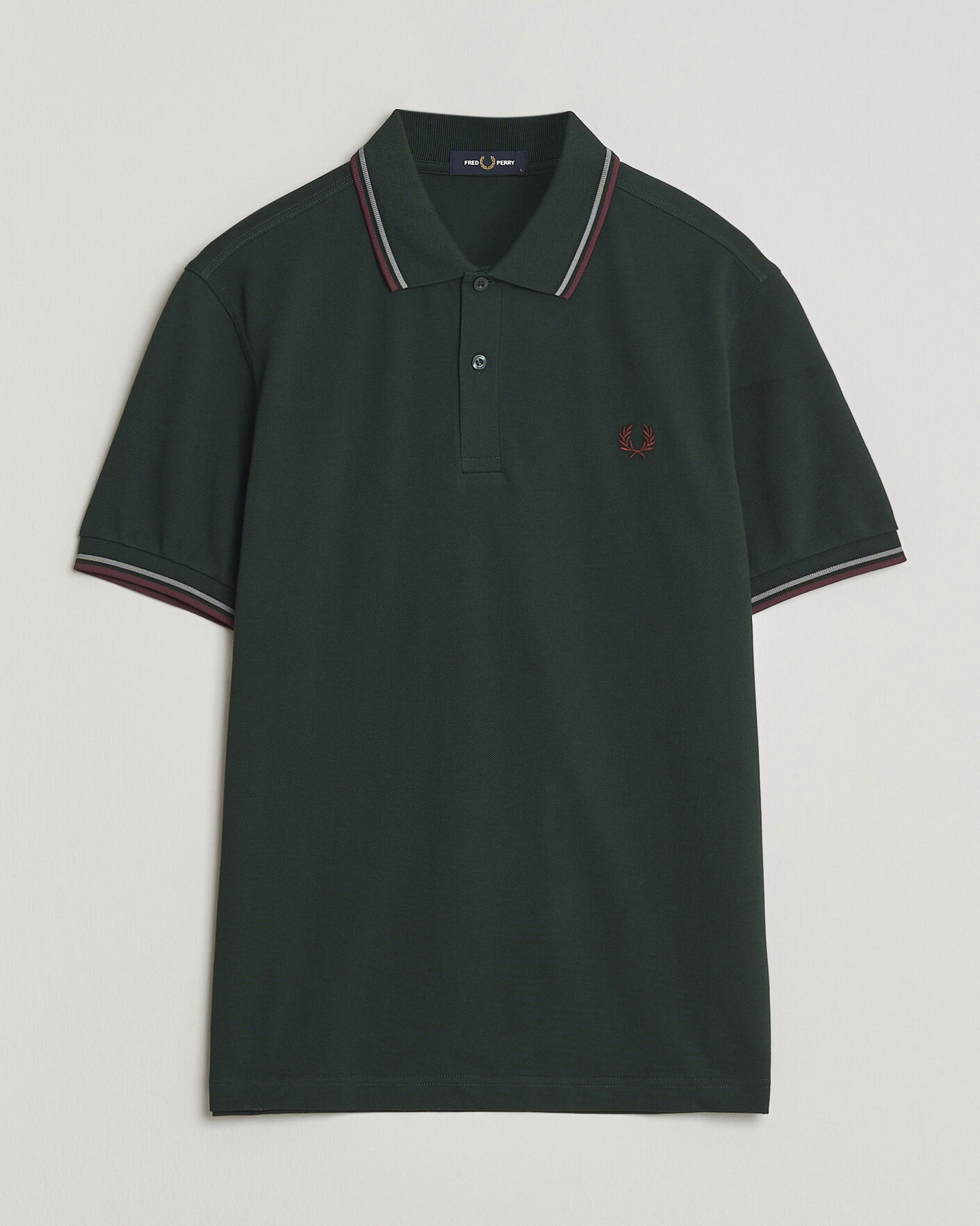 Herr | Pikéer | Fred Perry | Twin Tipped Polo Shirt Grassroots Green